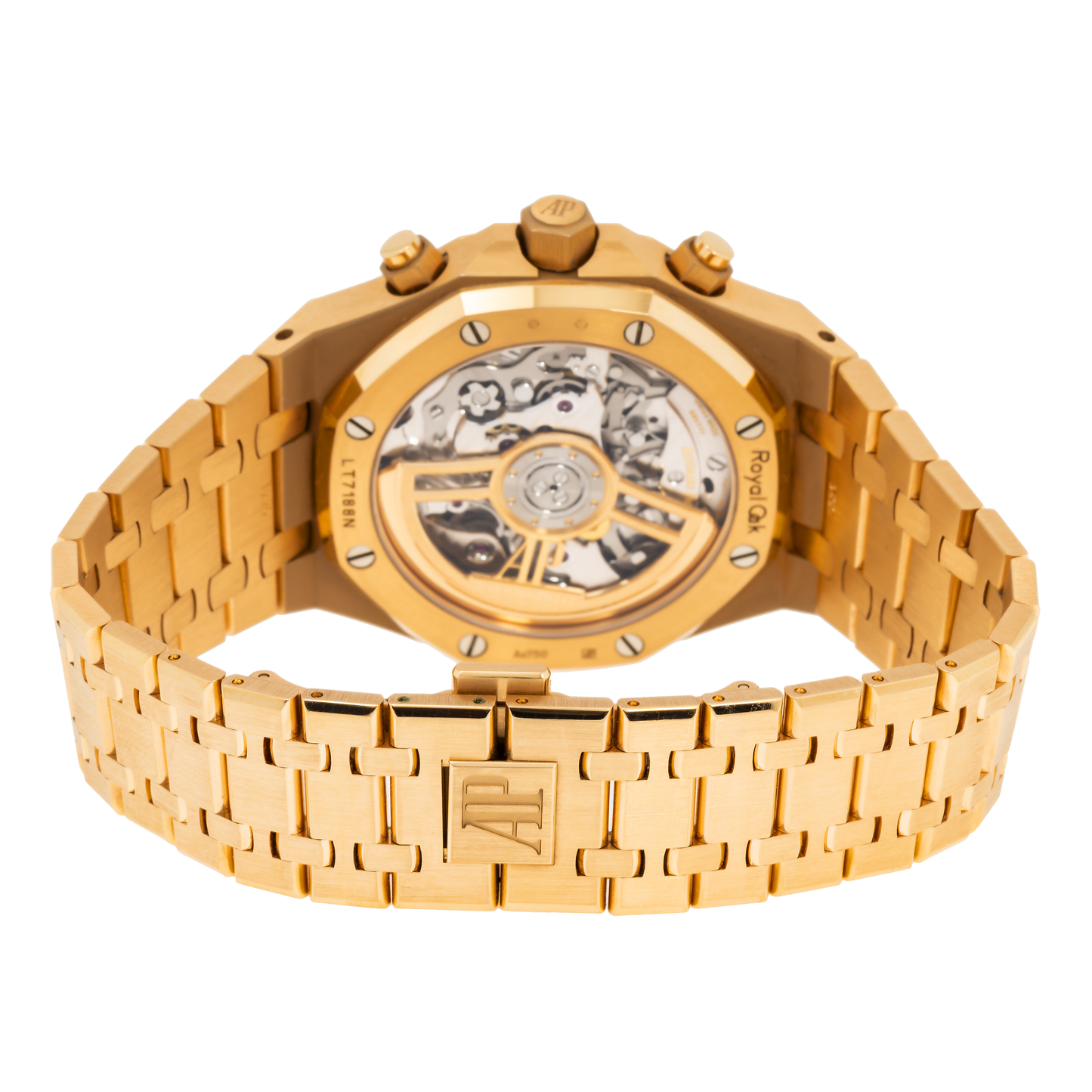 AUDEMARS PIGUET ROYAL OAK CHRONOGRAPH 26331OR 41MM BLACK DIAL WITH ROSE GOLD BRACELET.