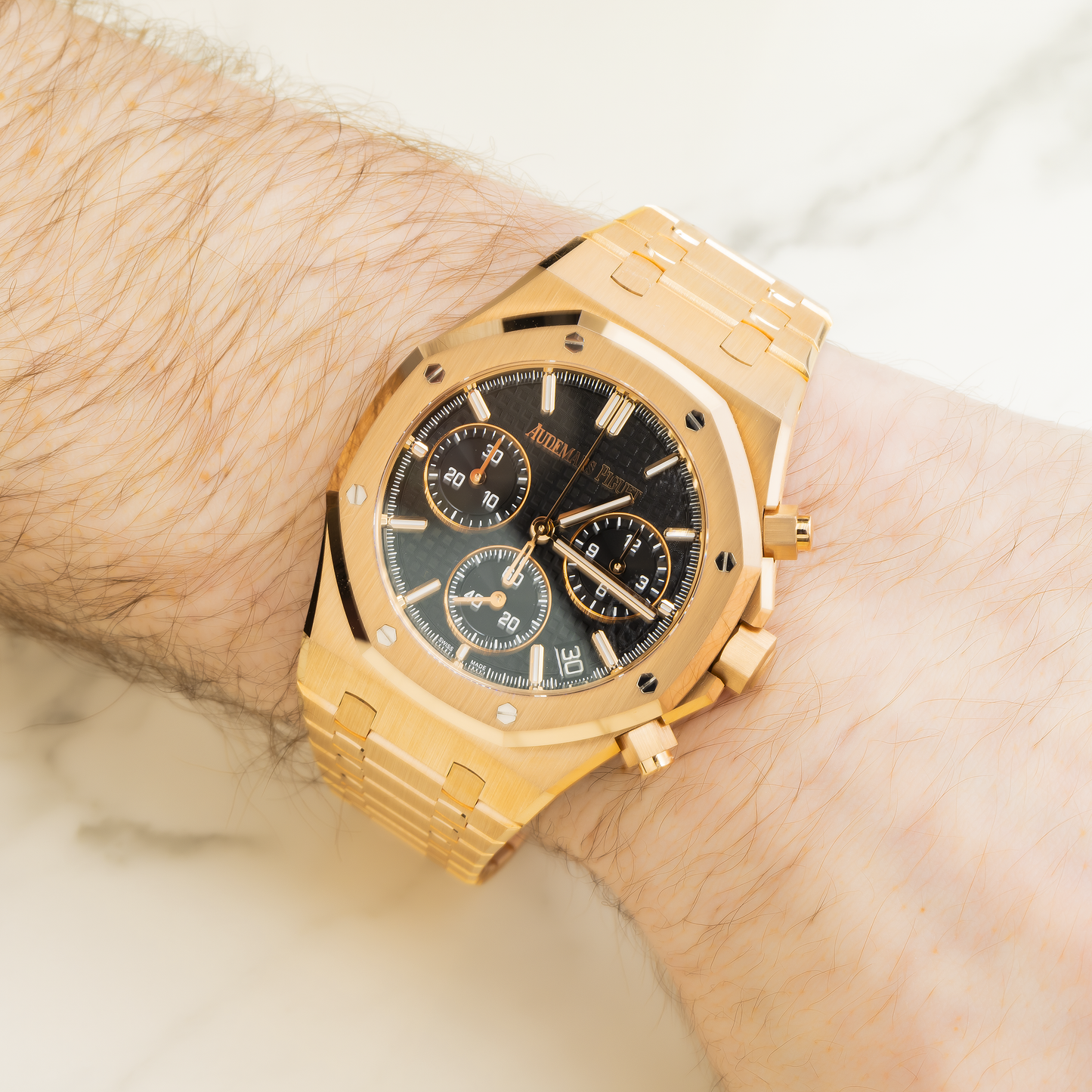 Audemars Piguet Royal Oak Chronograph 26320BA 41MM Blue Dial With Yellow Gold Bracelet