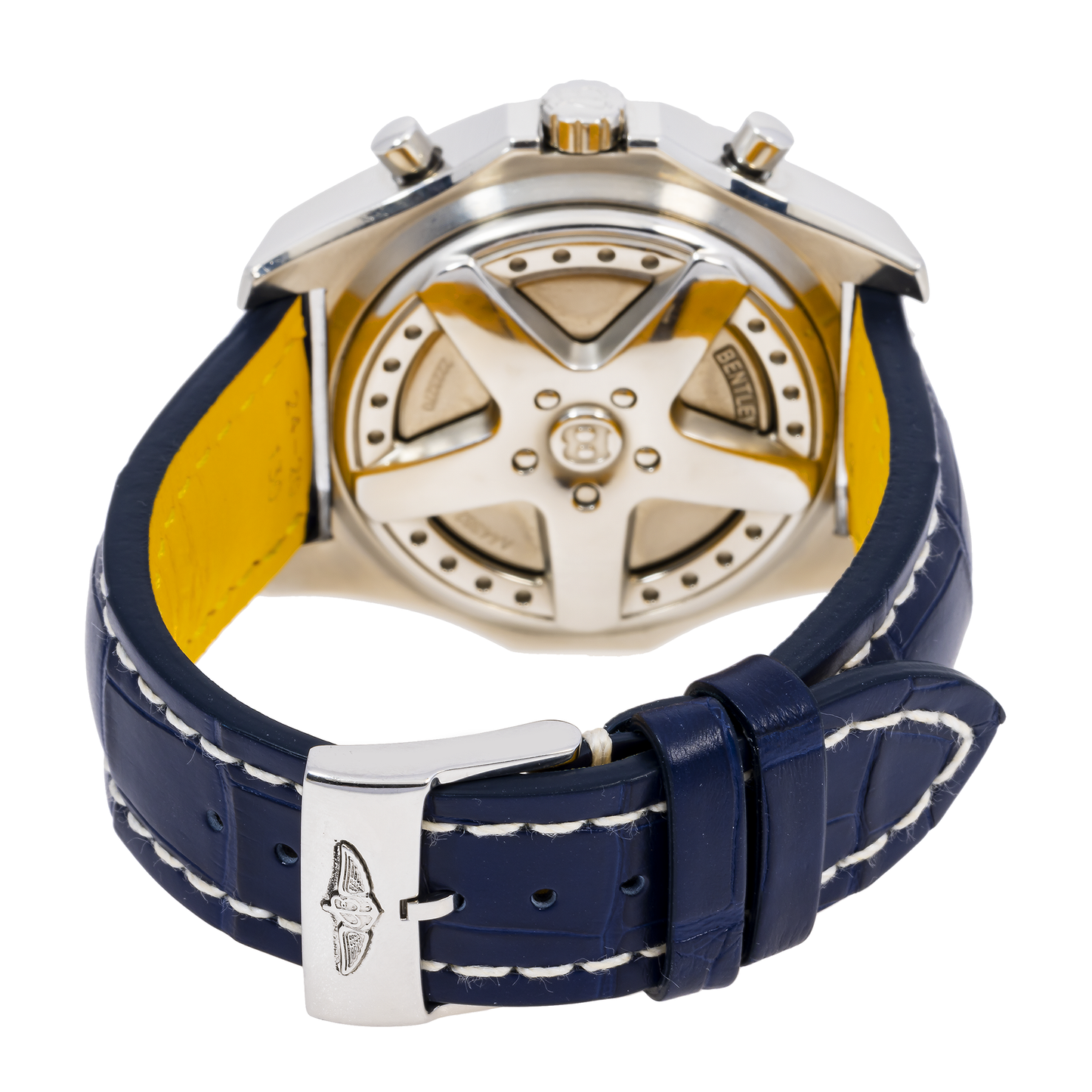 Breitling Bentley 6.75 A44362 48MM White Dial With Leather Bracelet