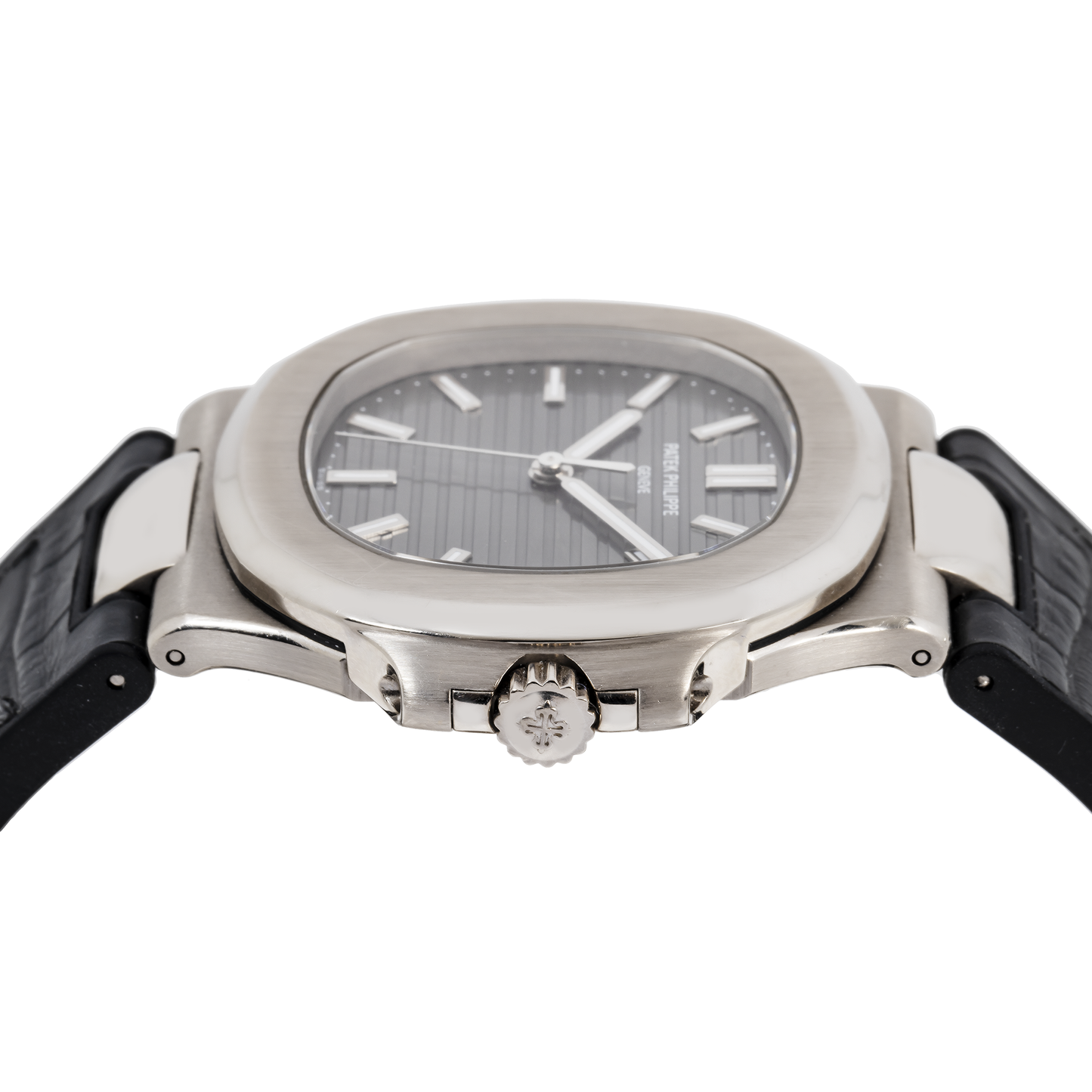 Patek Philippe Nautilus 5711 40MM Silver Dial With Leather Bracelet
