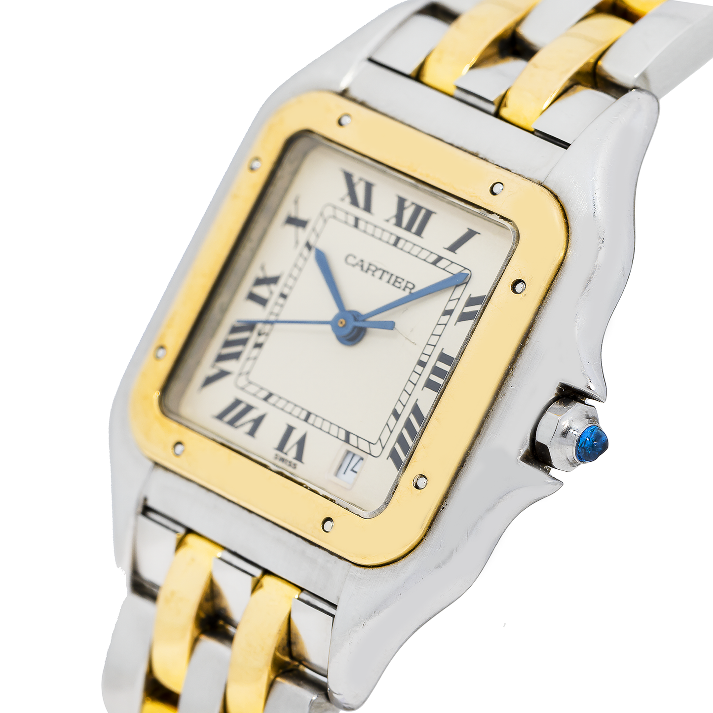 Cartier Panthère W25028B8 27 x 37 MM Off-White Dial With Yellow Gold And Stainless Steel Bracelet