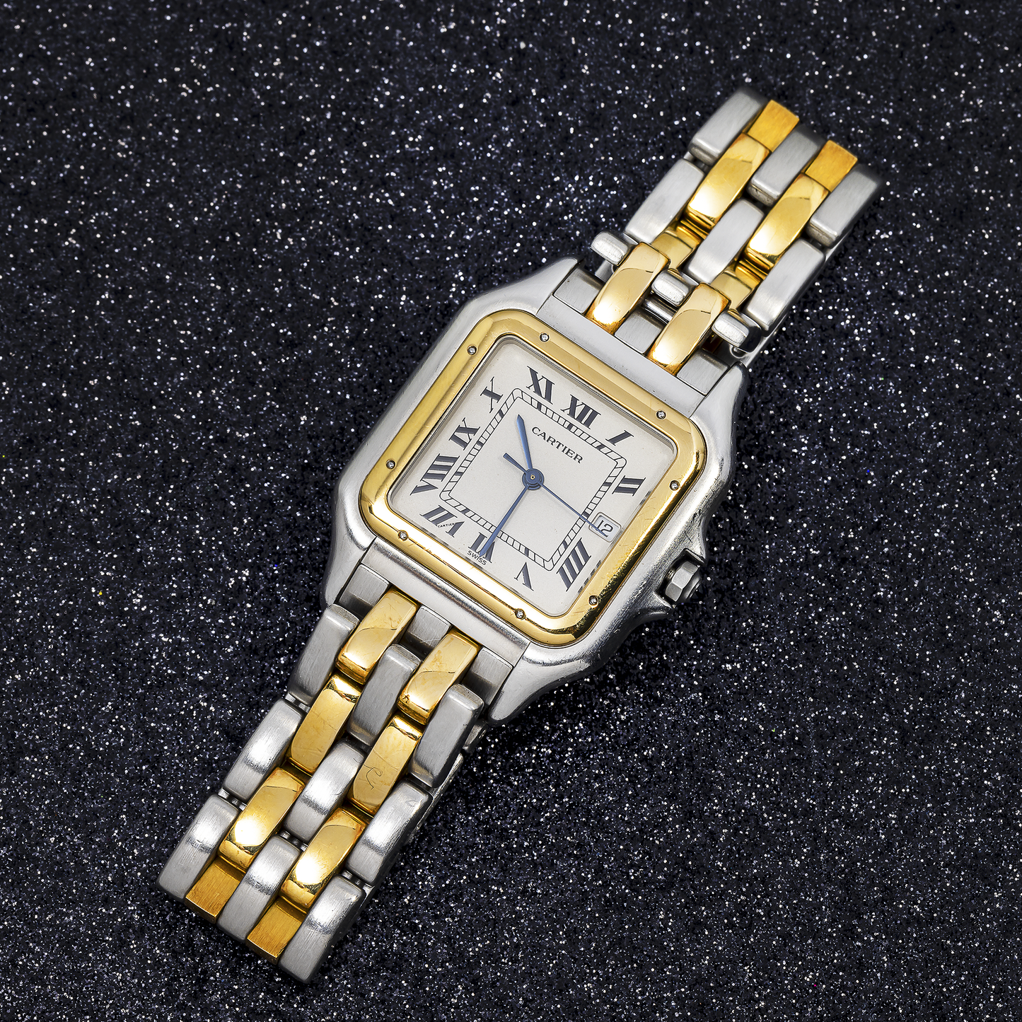 Cartier Panthère 07851 22MM Off-White Dial With Yellow Gold And Stainless Steel Bracelet
