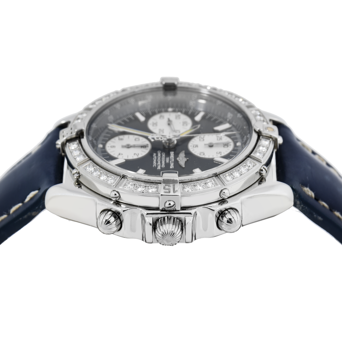Breitling Crosswind Racing A13055 Black Diamond Dial With 3.00 CT Diamonds Bezel