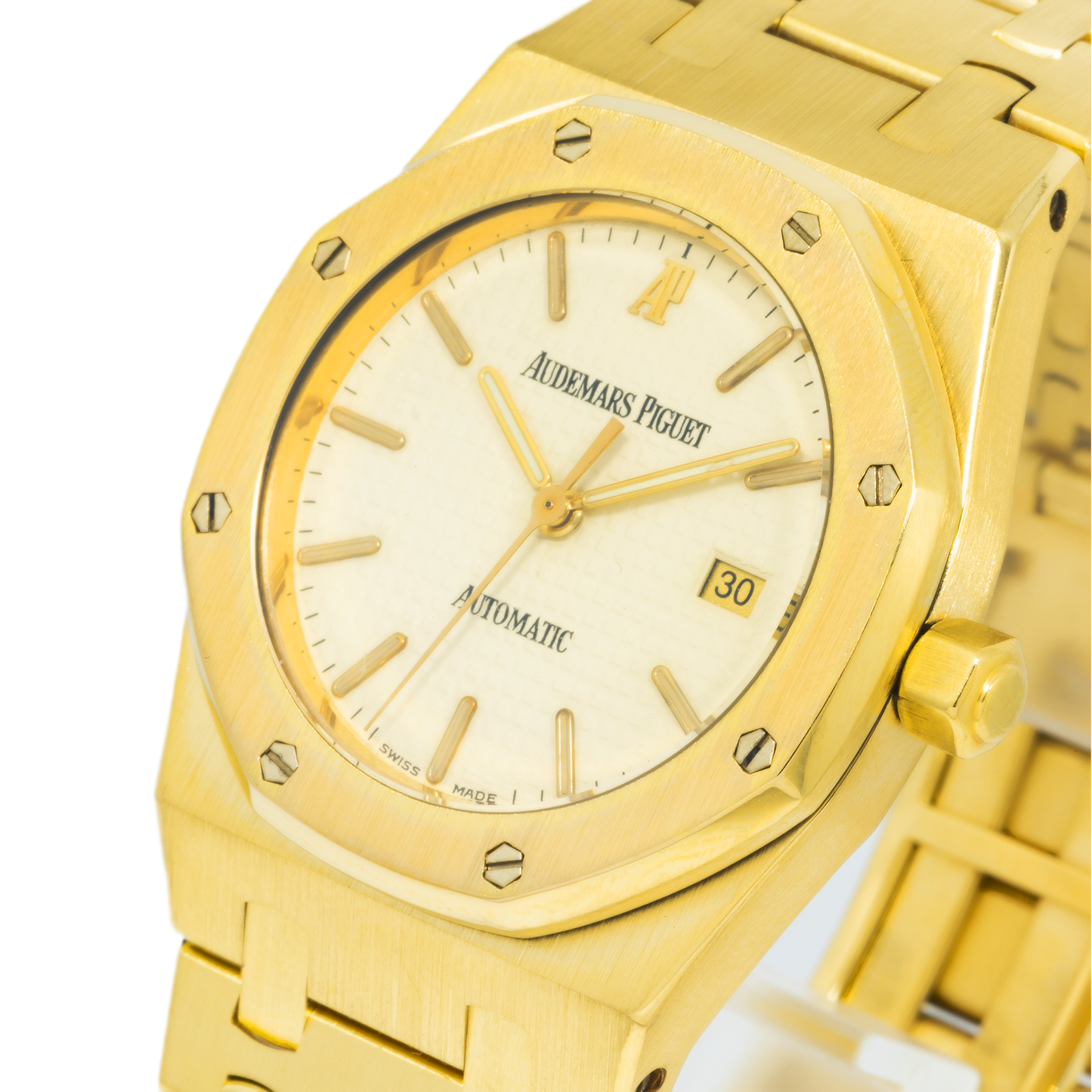 Audemars Piguet Royal Oak 15000BA 33MM Gold Tapisserie Dial With Yellow Gold Bracelet