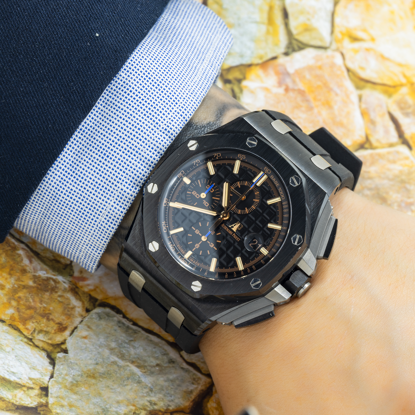 Audemars Piguet Royal Oak Offshore 26405CE 44MM Black Dial With Rubber Bracelet
