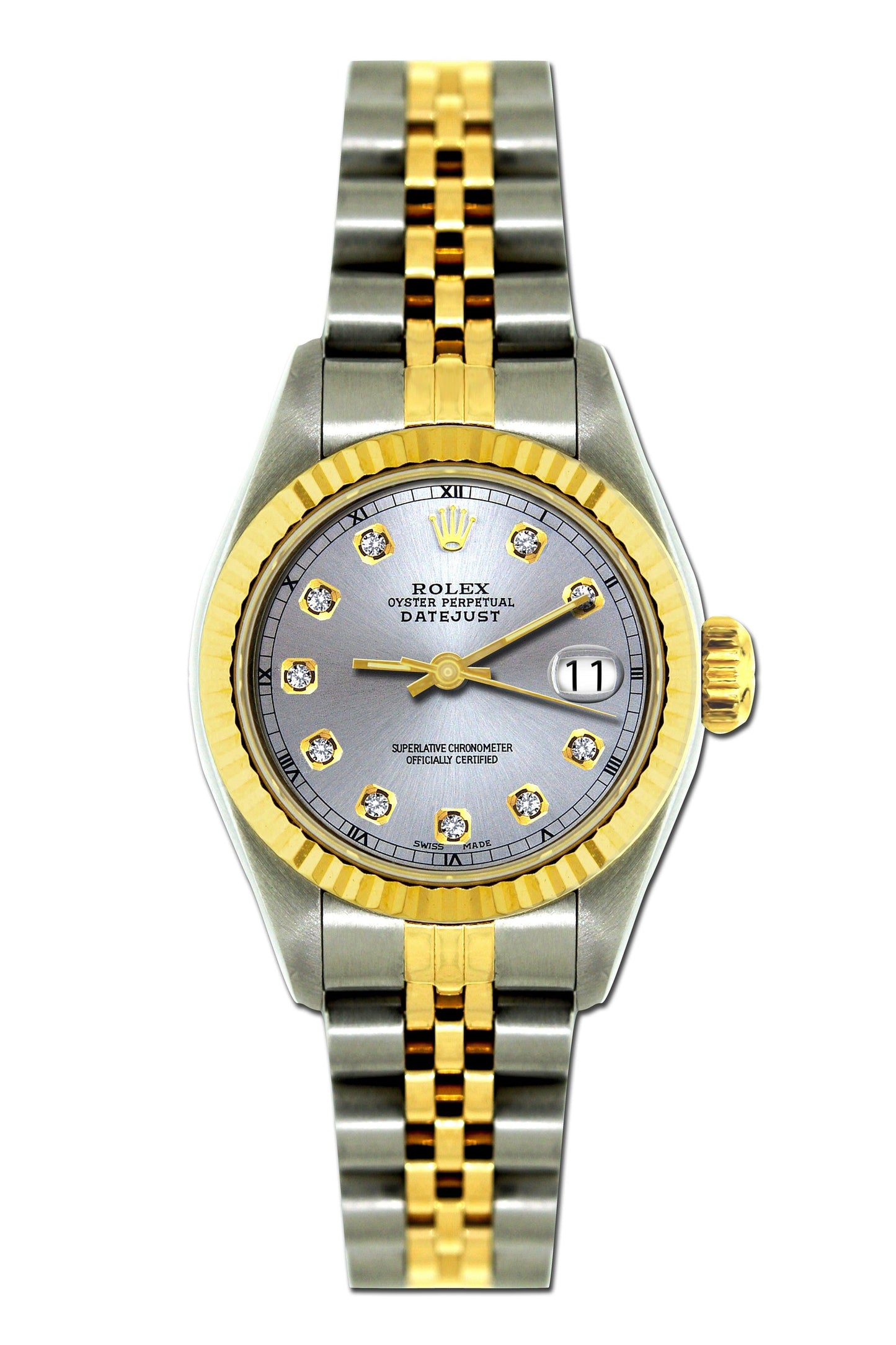 Rolex Datejust 26mm Yellow Gold and Stainless Steel Bracelet Silver Dial