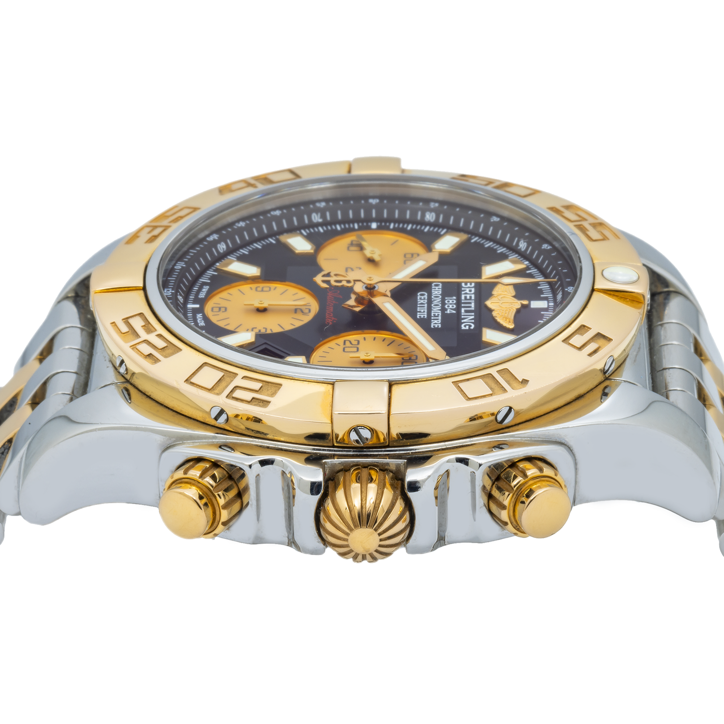 Breitling Chronomat CB0140 41MM Black Baton Dial With Two Tone Pilot Bracelet
