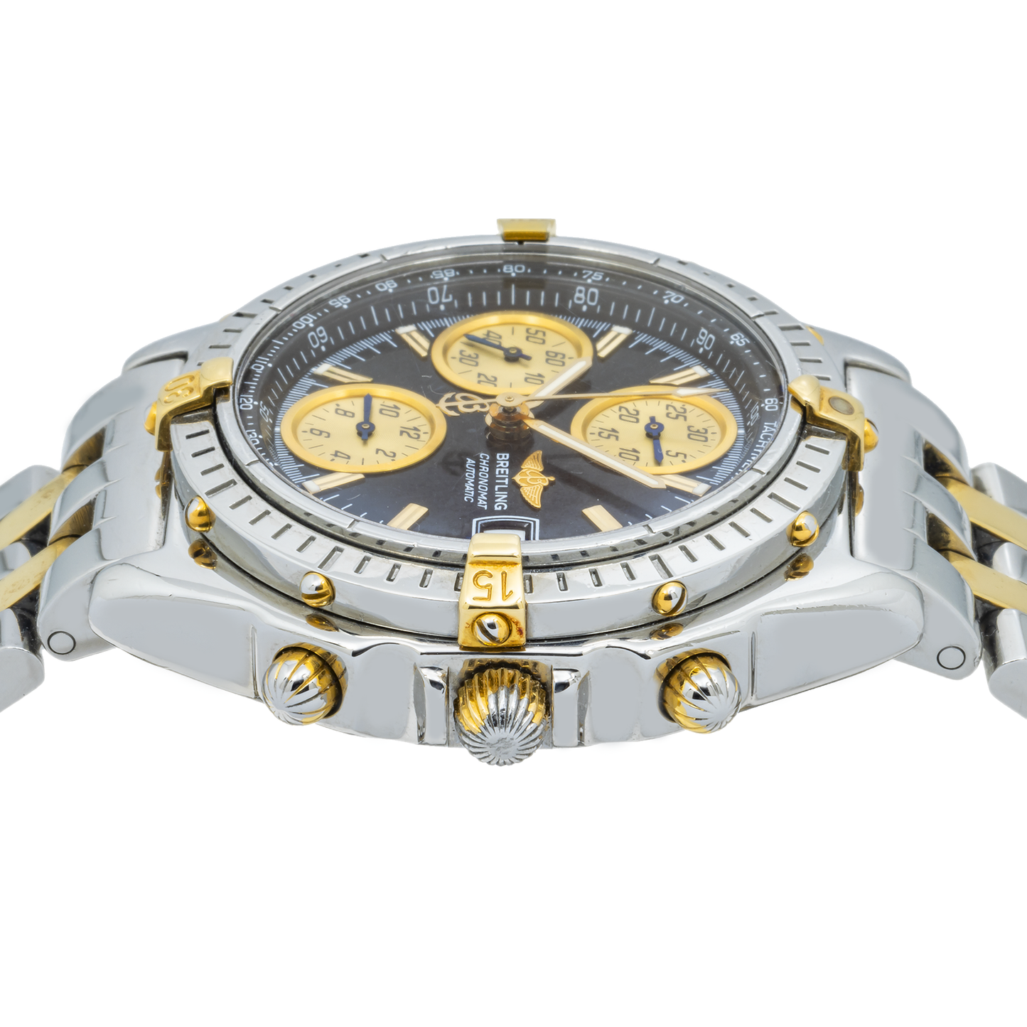 Breitling Chronomat B13050 40MM Black Index Dial With Two Tone Bracelet