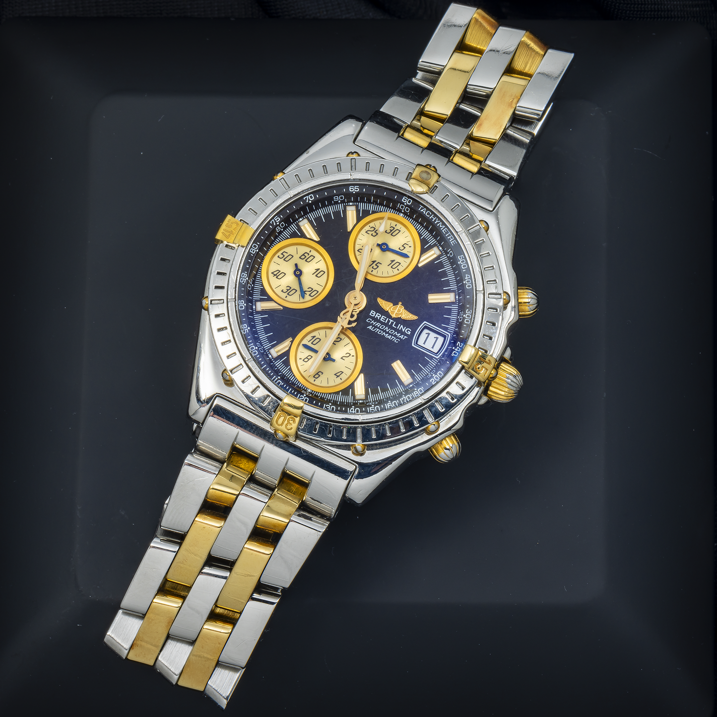 Breitling Chronomat B13050 40MM Black Index Dial With Two Tone Bracelet