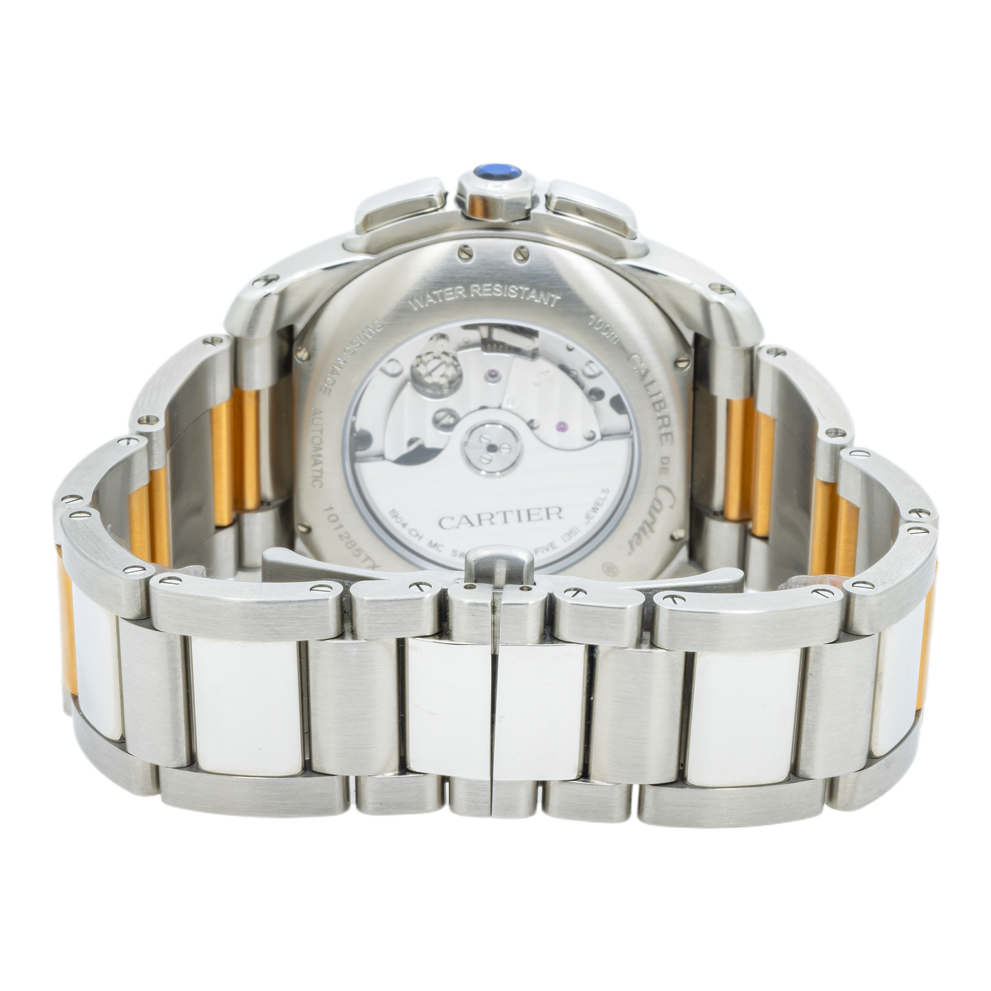 Cartier Calibre de Cartier W710042 42MM White Dial Dial With Stainless Steel And Rose Gold Bracelet
