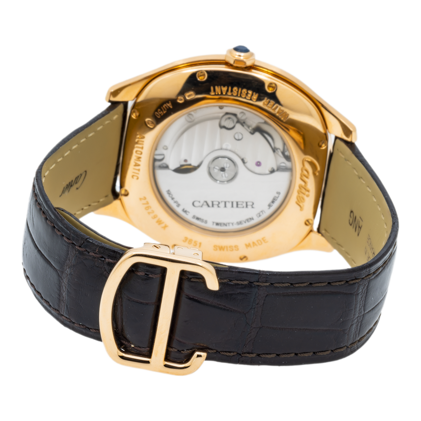Cartier Drive WGNM0004 41MM Rose Gold Grey Dial With Alligator Bracelet
