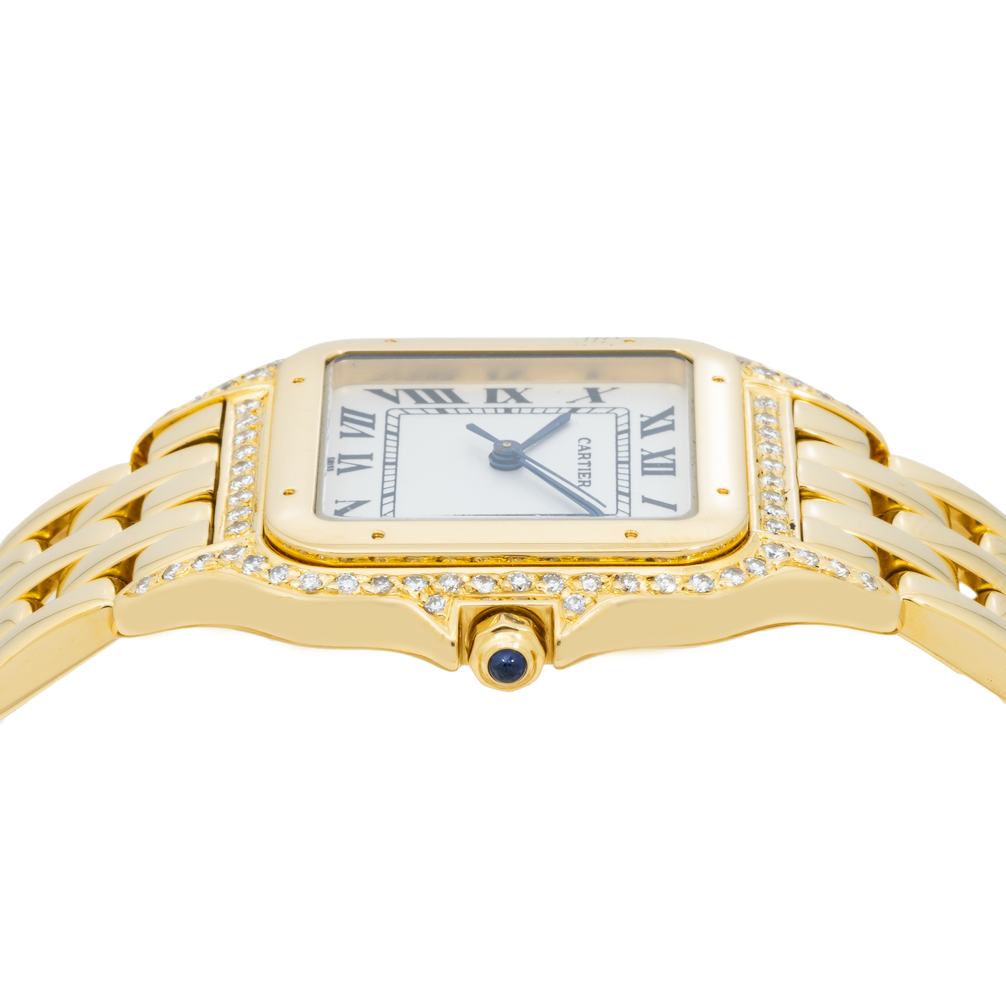 Cartier Panthère 88396 27MM White Dial With Diamond Bezel And Yellow Gold Bracelet