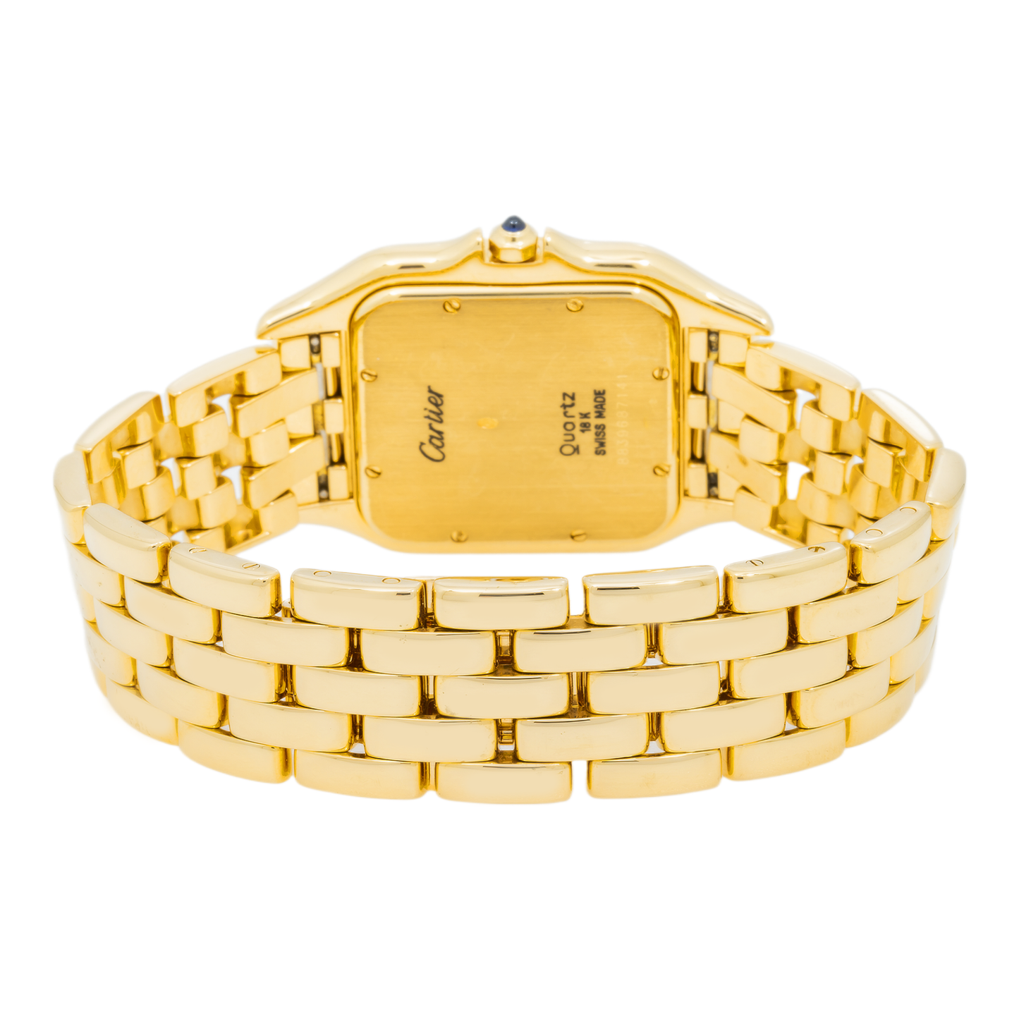 Cartier Panthère 88396 27MM White Dial With Diamond Bezel And Yellow Gold Bracelet
