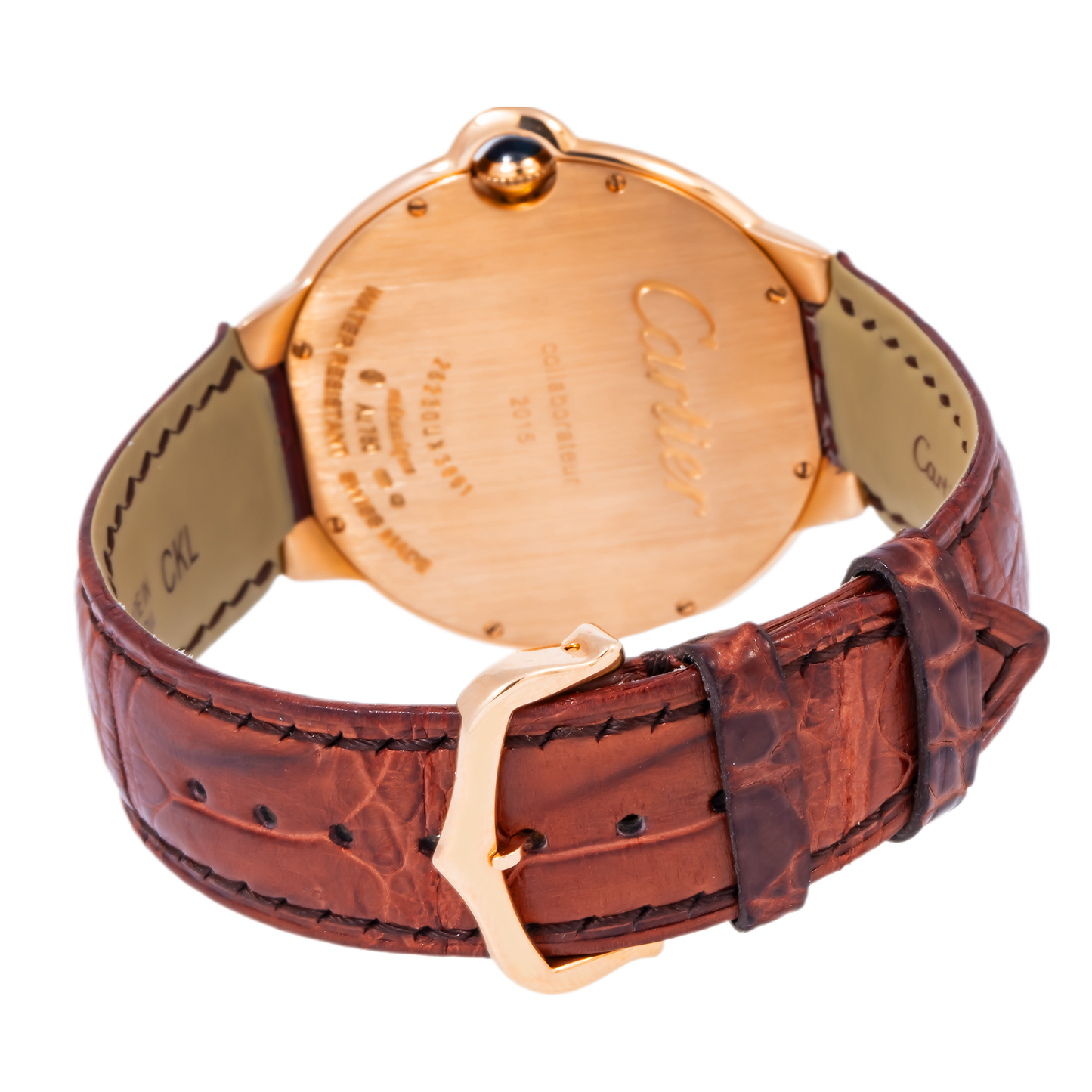 CARTIER BALLON BLEU DE CARTIER W6920089 40MM GRAY GUILLOCHÉ DIAL WITH BROWN ALIGATOR LEATHER BRACELET