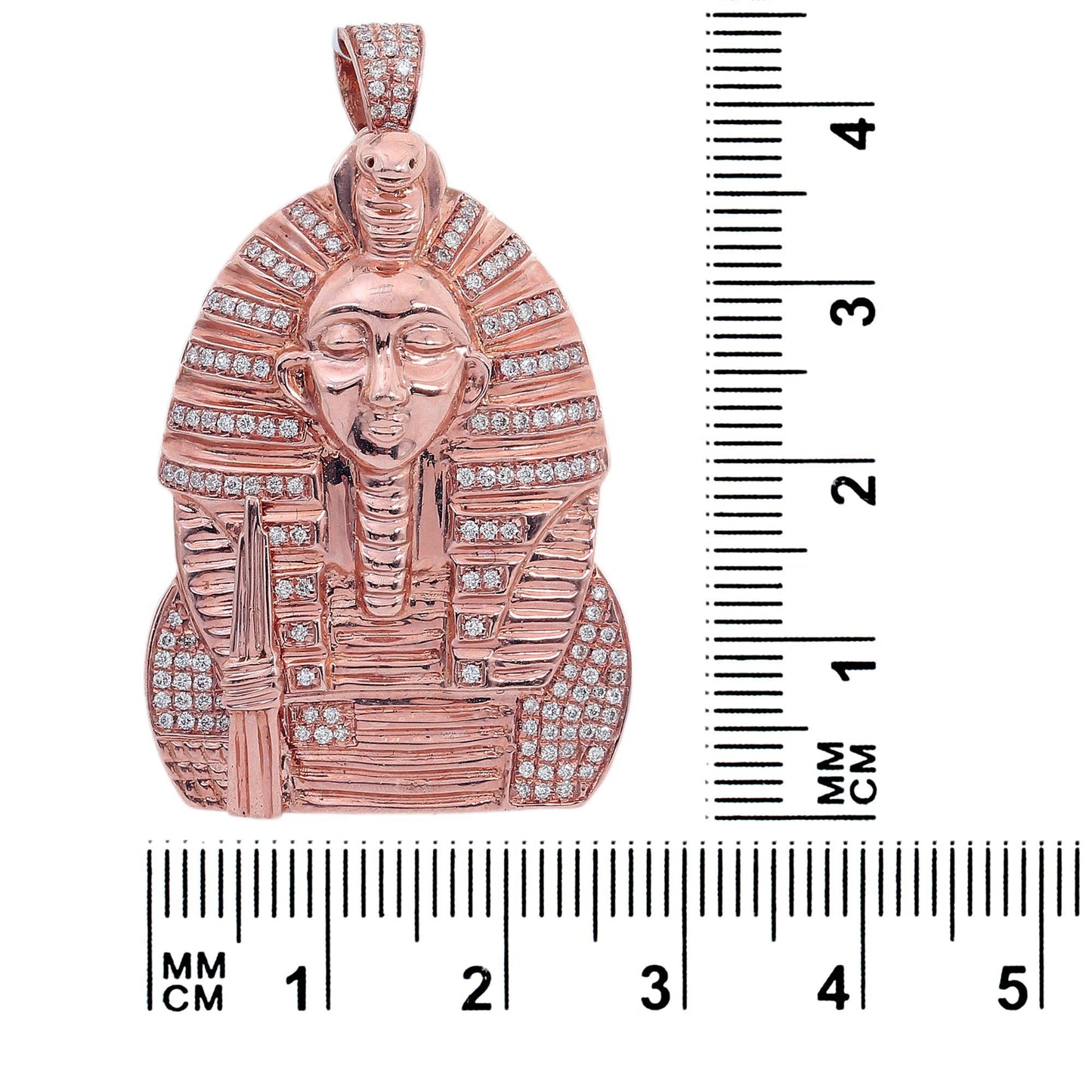 14K Rose Gold Diamond Pharaoh Shaped Pendant