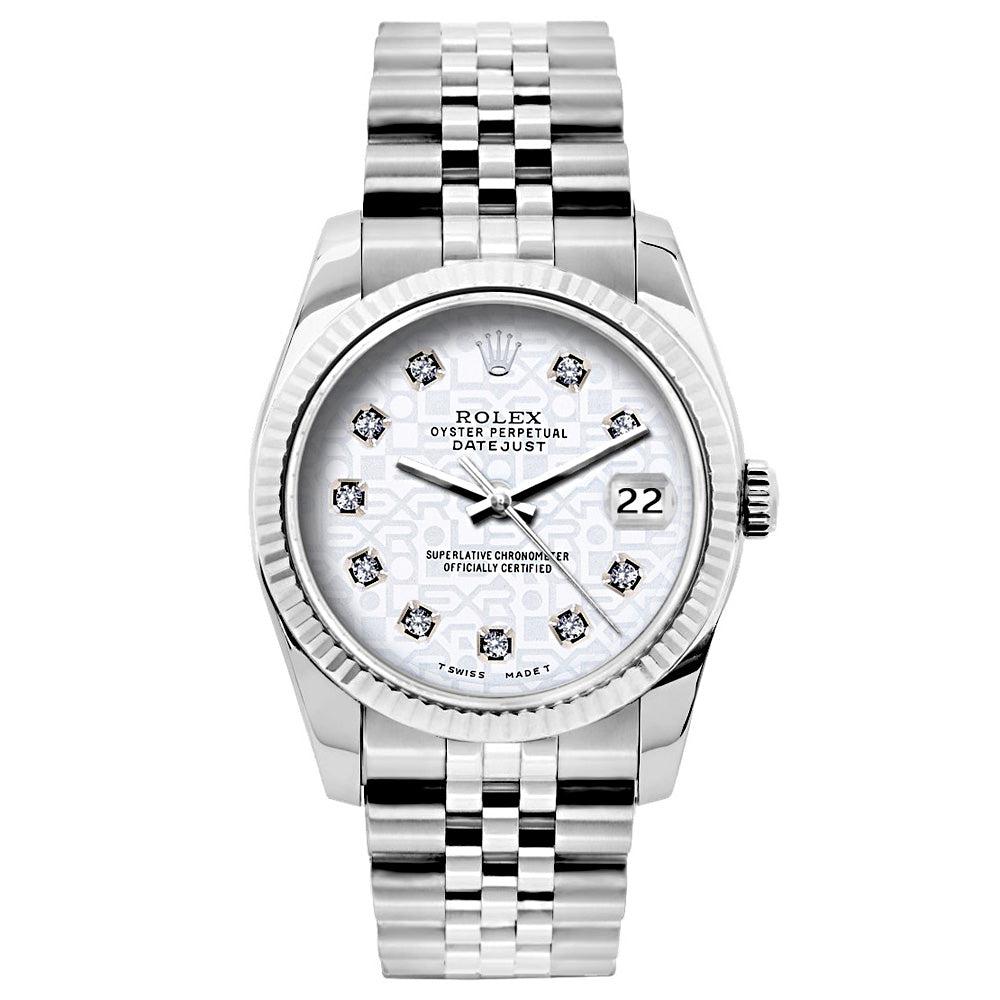 Rolex Datejust 26MM White Diamond Dial With Stainless Steel Jubilee Bracelet