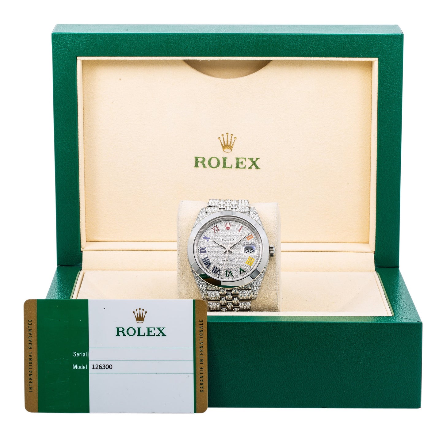 Rolex Datejust Diamond Watch, 126333 41mm, Silver Diamond Dial With Stainless Steel Jubilee Bracelet