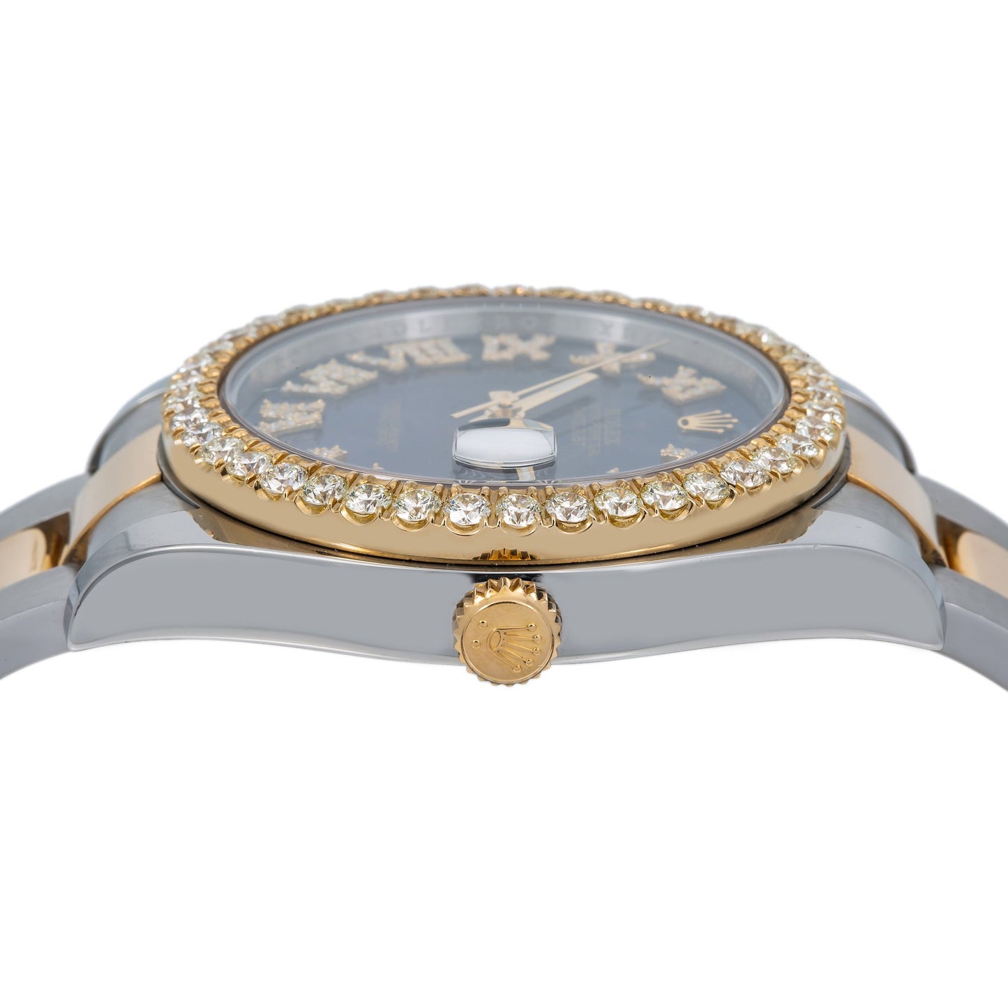 Rolex Datejust II Diamond Watch, 116333 41mm, Blue Diamond Dial With Two Tone Oyster Bracelet