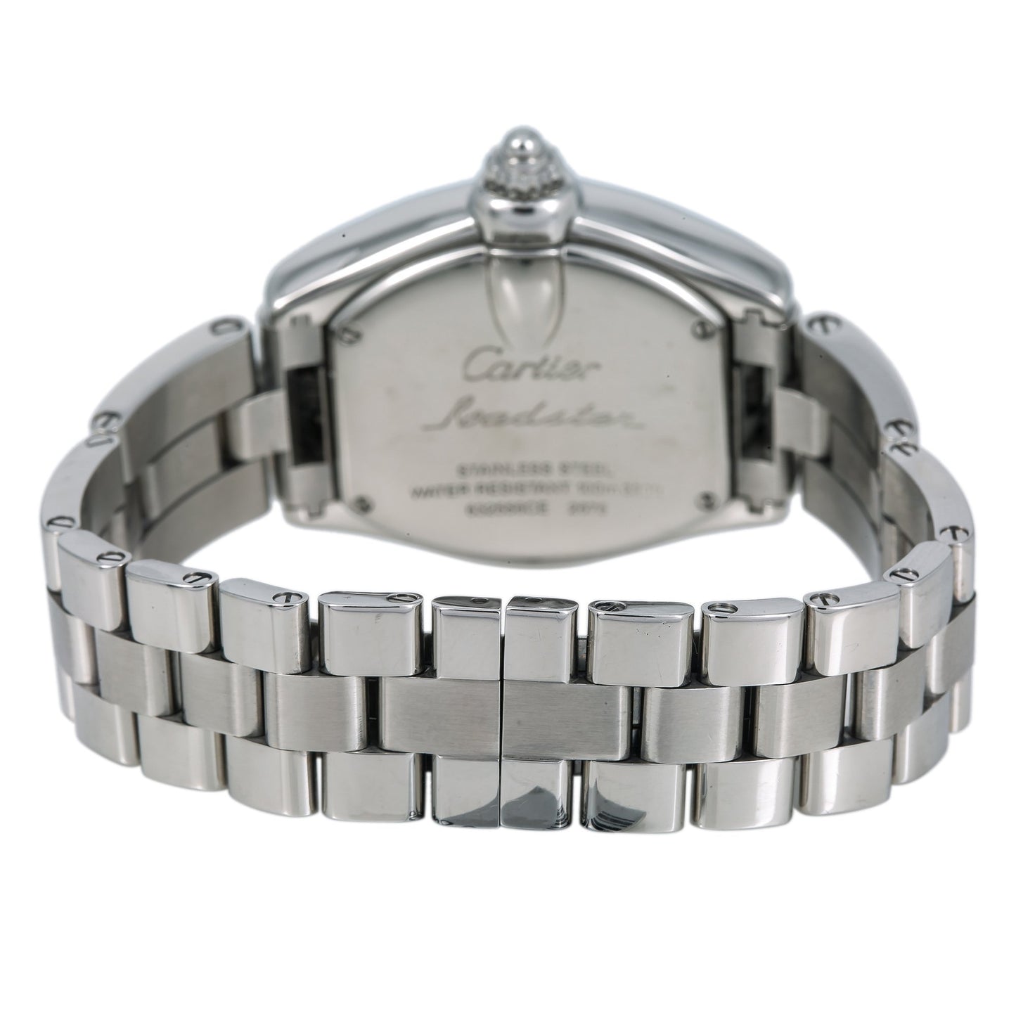 Cartier Roadster W62016V3 36MM Silver Dial With Stainless Steel Bracelet