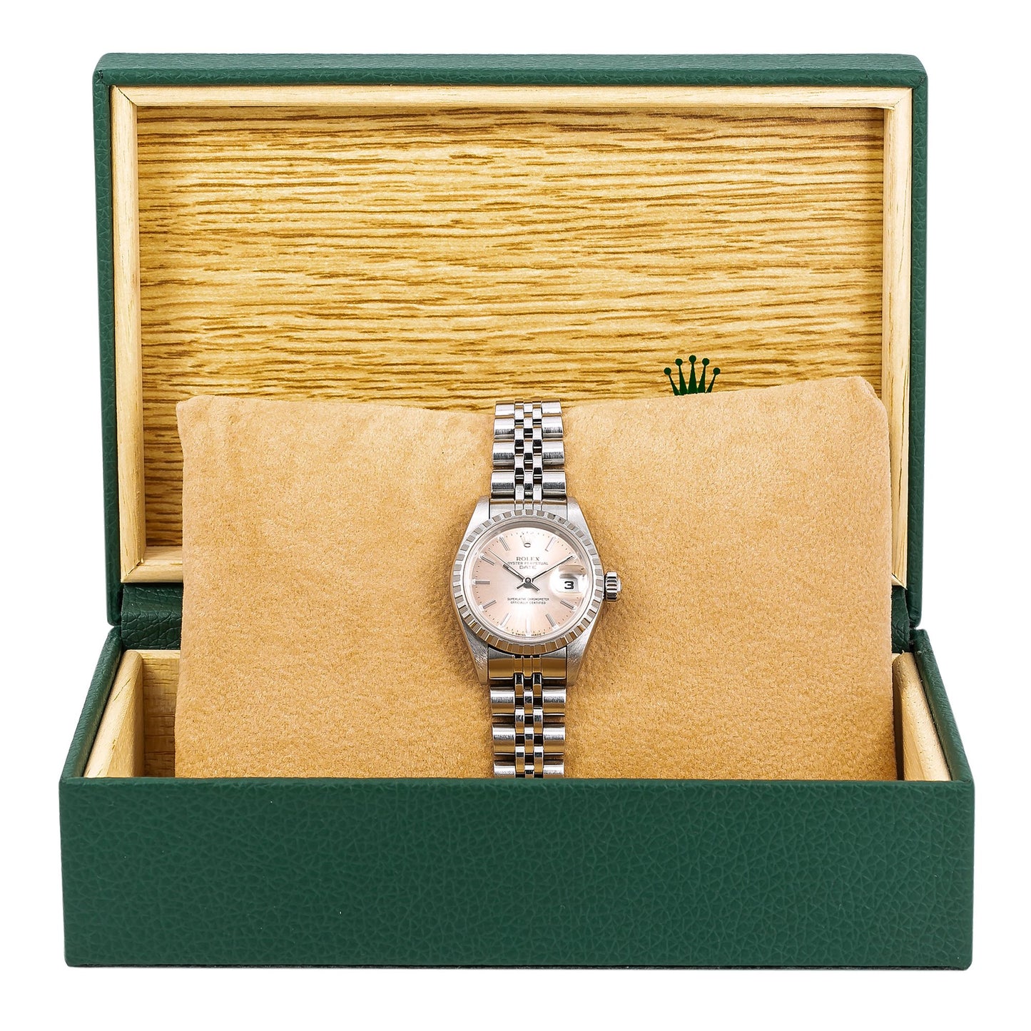 Rolex Oyster Perpetual Lady Date 69240 26MM Silver Dial With Stainless Steel Jubilee Bracelet