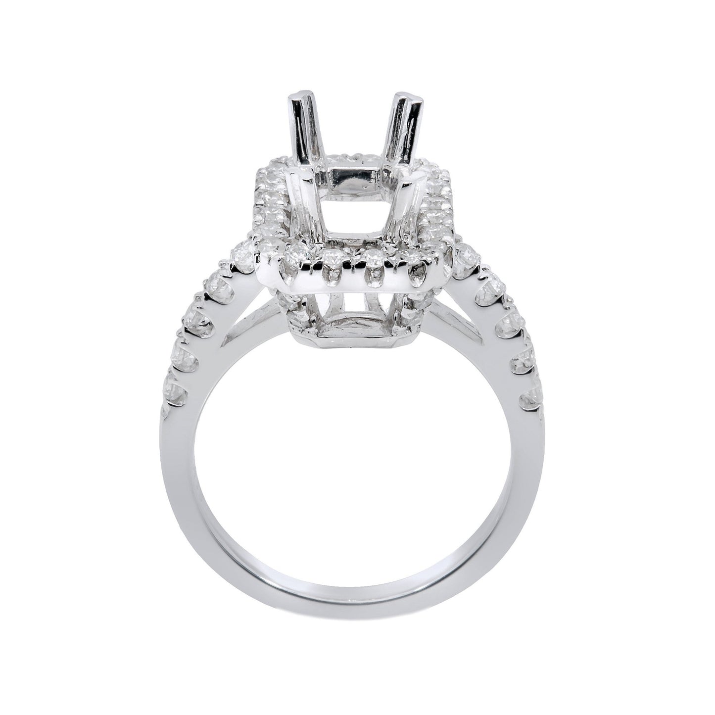 18K White Gold Rectangular Shape Ring