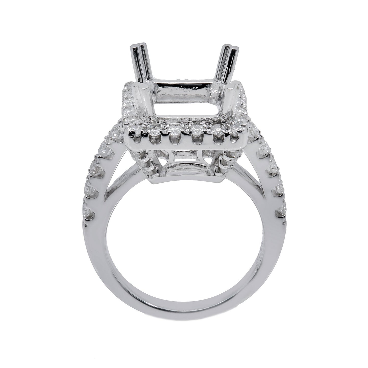 18K White Gold Rectangular Shape Ring