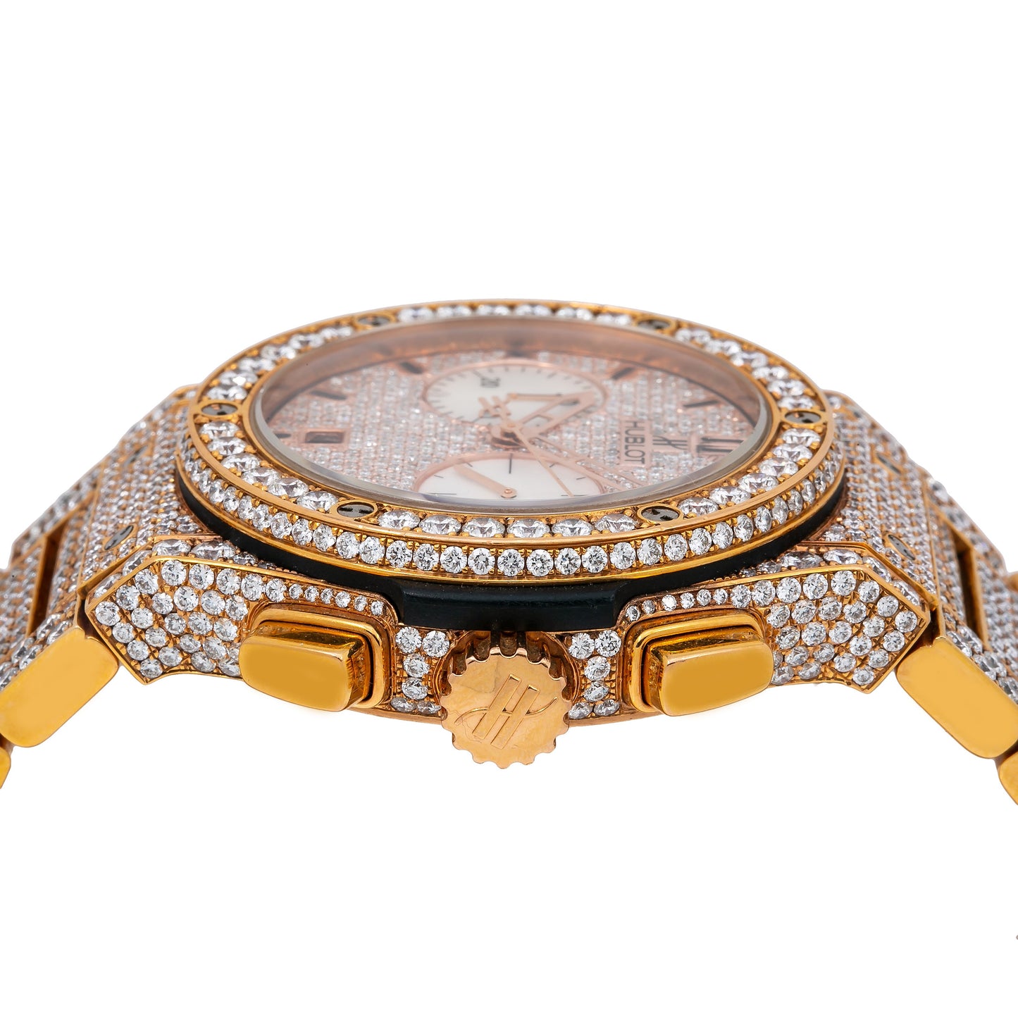 Hublot Classic Fusion Chronograph 520OX1180 45MM Champagne Diamond Dial With 31.75 CT Diamonds