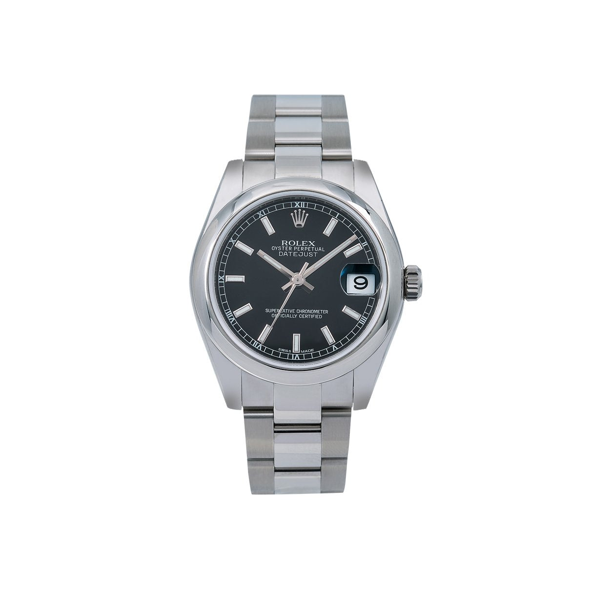 Rolex Datejust 178240 31MM Black Dial With Stainless Steel Oyster Bracelet