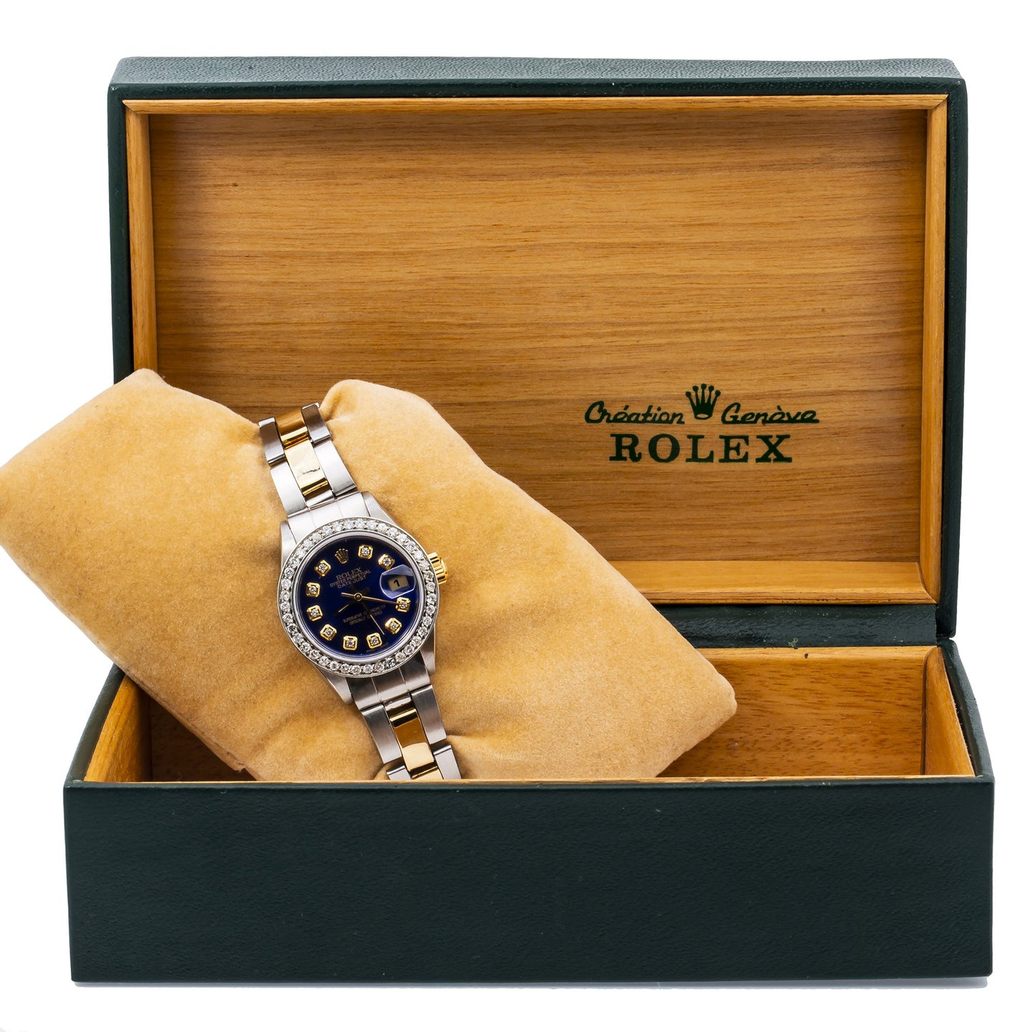 Rolex Lady-Datejust 69173 26MM Blue Diamond Dial With 0.90 CT Diamonds