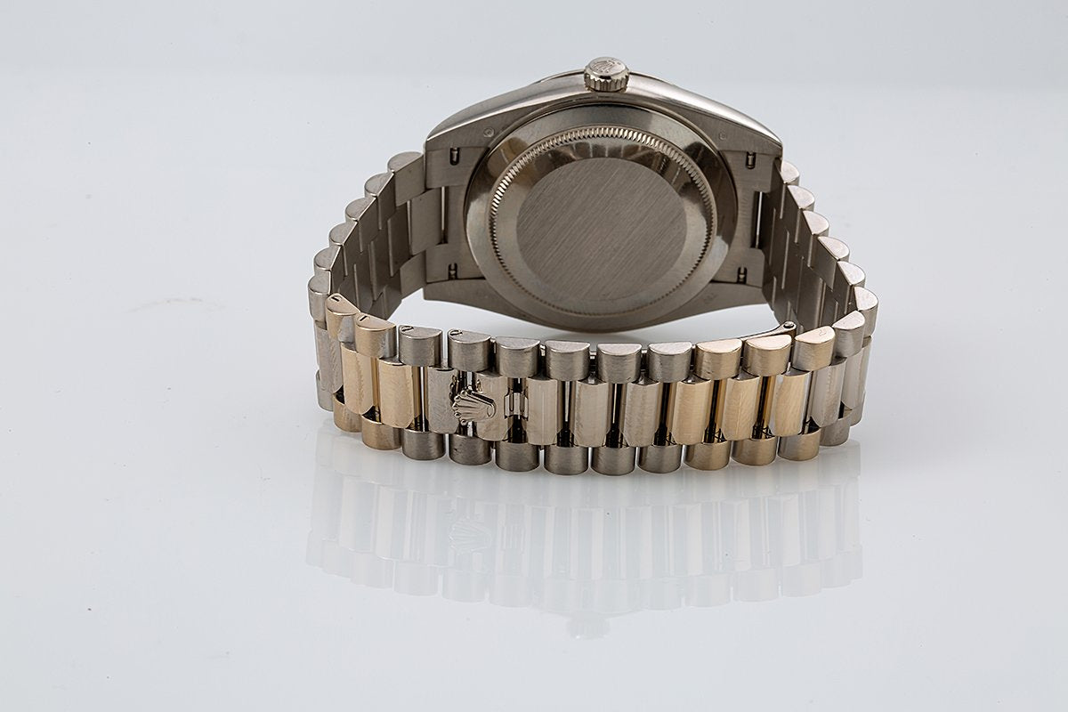 Rolex Day-Date 228239 40MM White Dial With President White Gold Bracelet