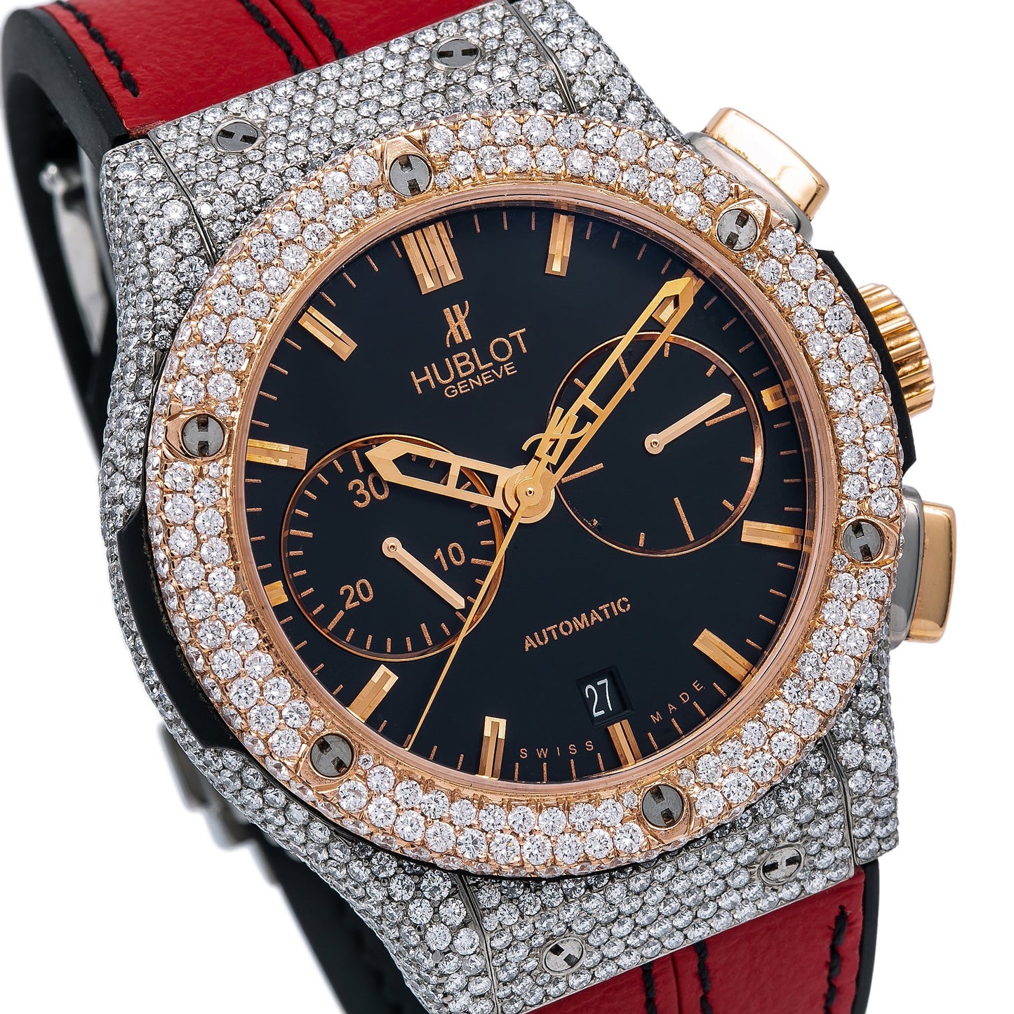 Hublot Classic Fusion Chronograph 521.NO.1181.LR 45MM Black Dial With Rubber Bracelet