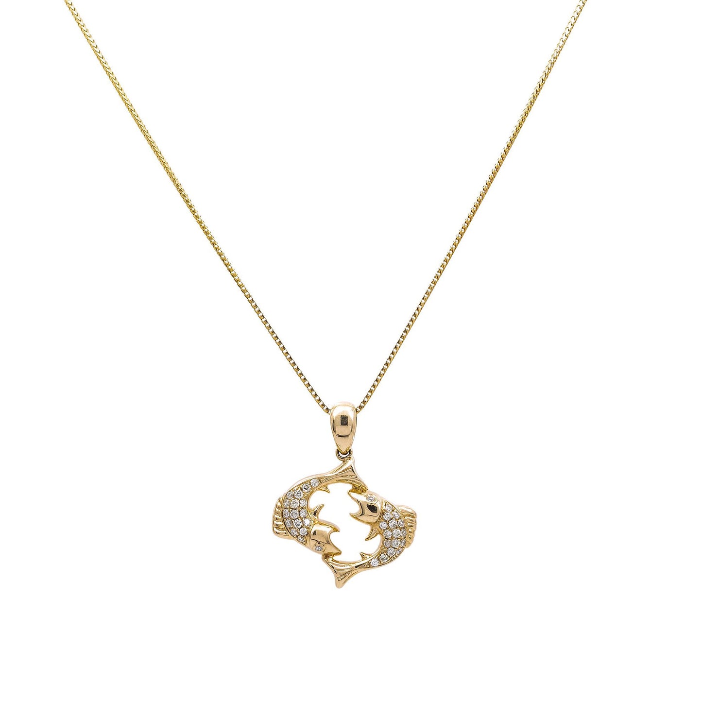 14k Yellow Gold Pendant with 1.25 Ct Diamonds