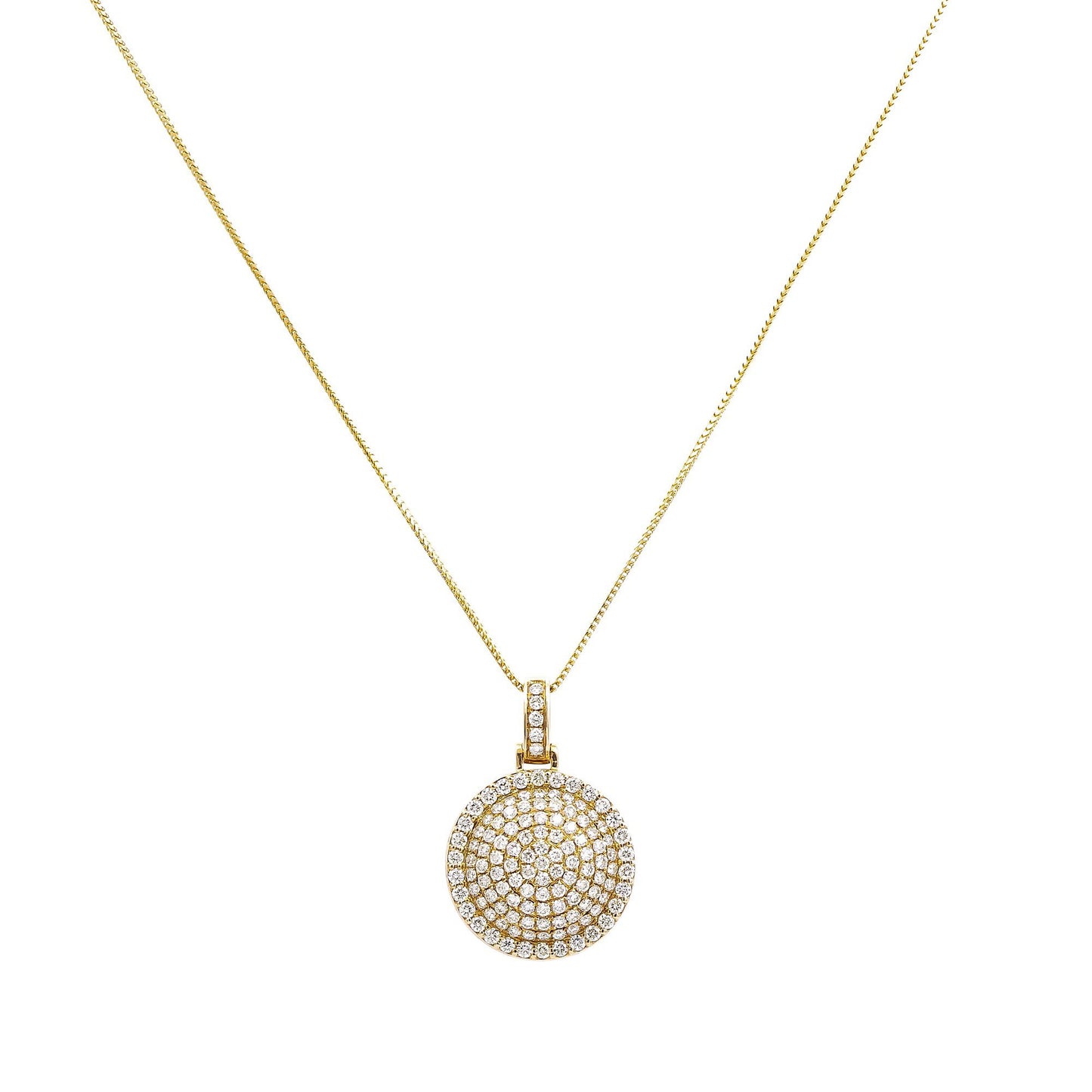 14k Yellow Gold Pendant with 1.8 Ct Diamonds