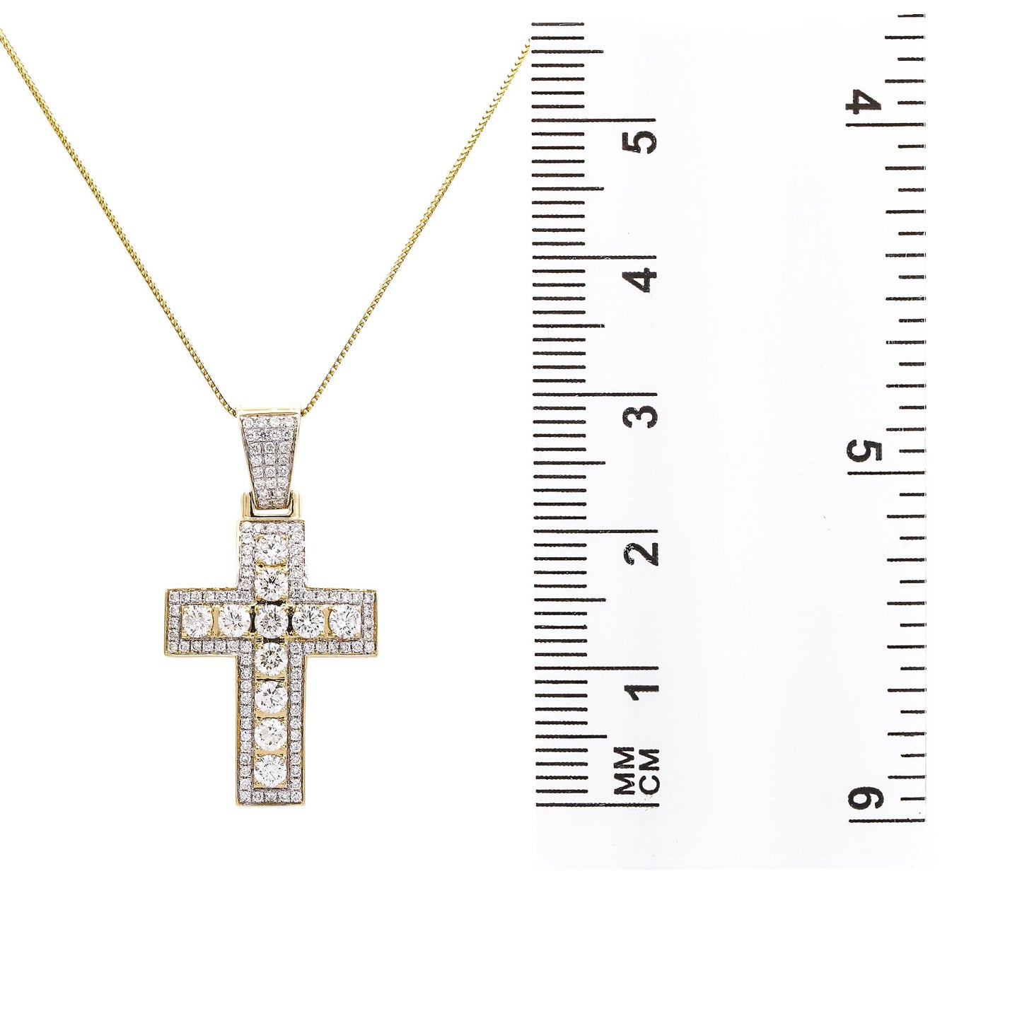 14k Yellow Gold Pendant with 3.9 Ct Diamonds
