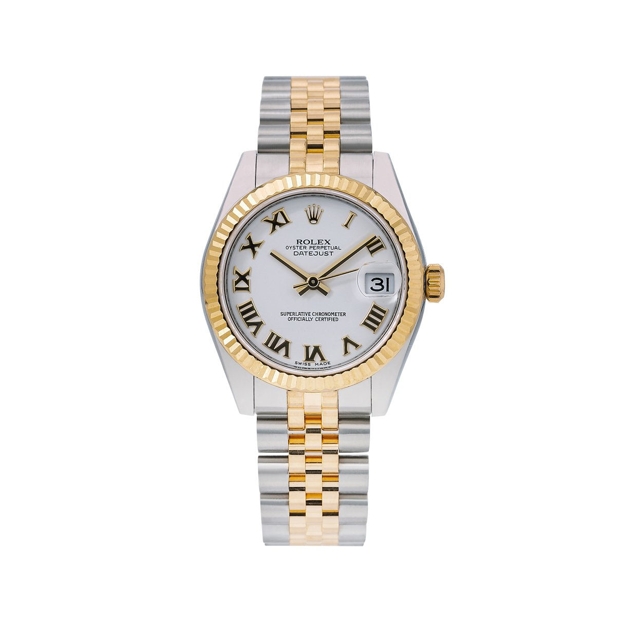 Rolex Datejust 178243 31MM White Dial With Two Tone Bracelet
