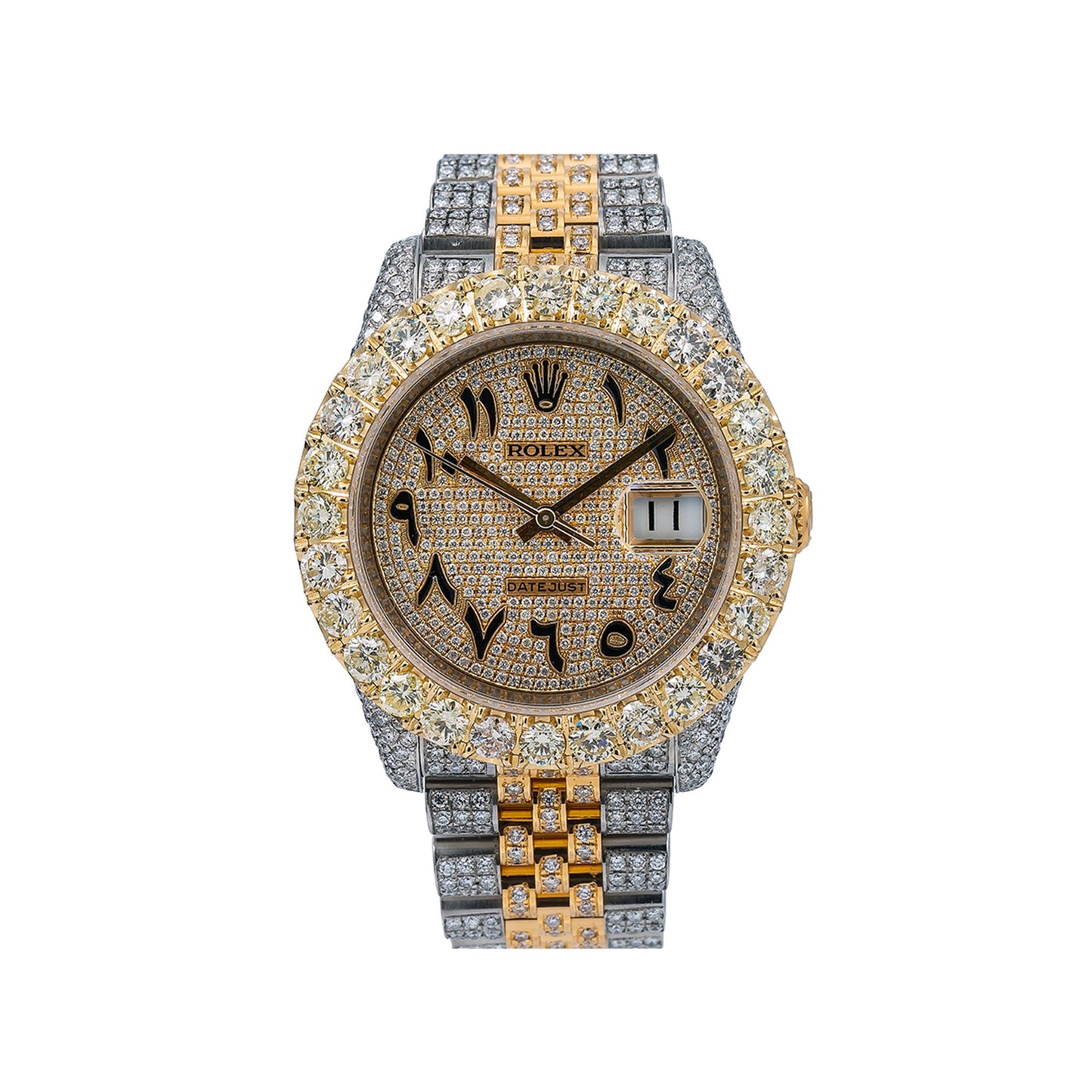 Rolex Datejust Diamond Watch, 116233 36mm, Champagne Diamond Dial With Two Tone Bracelet