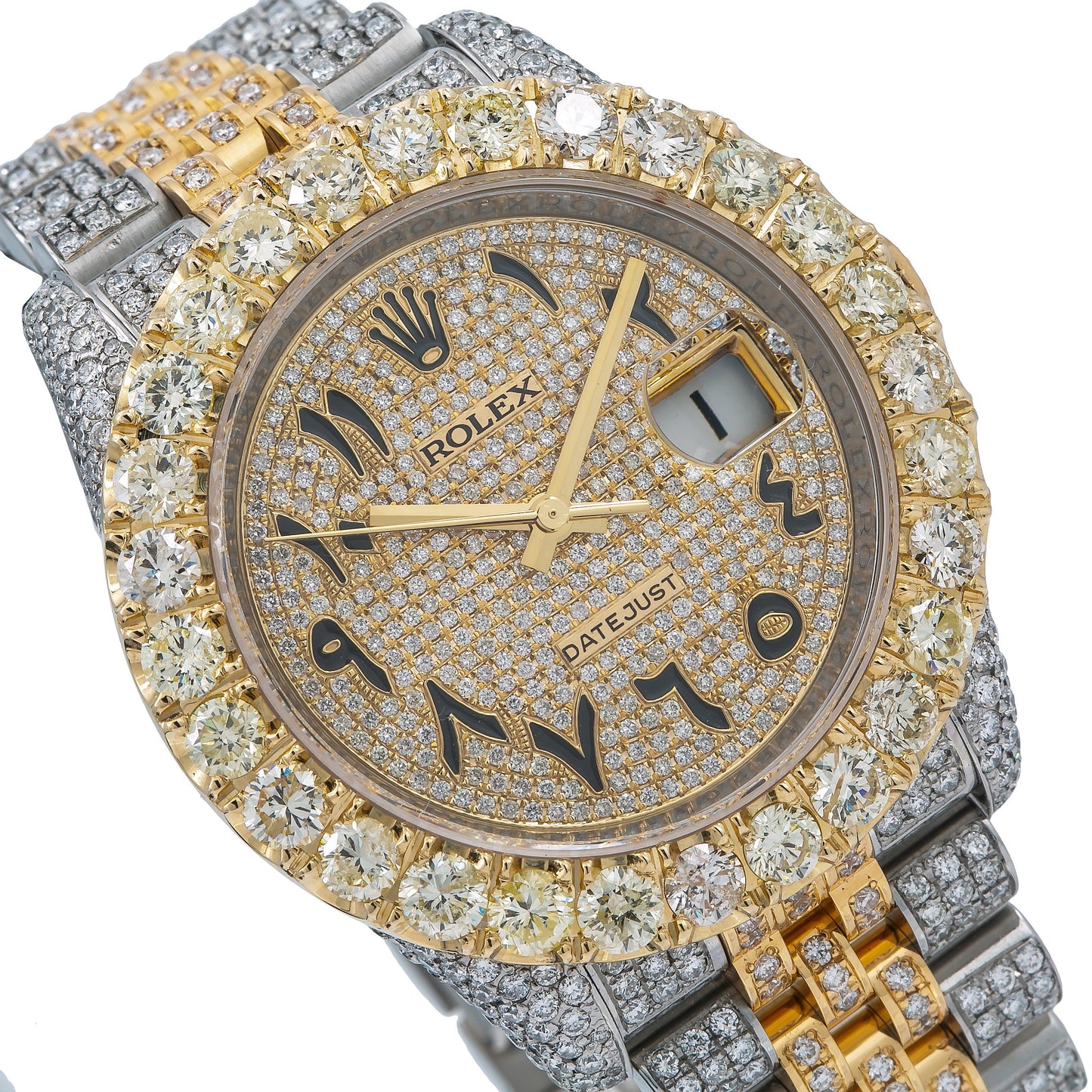 Rolex Datejust Diamond Watch, 116233 36mm, Champagne Diamond Dial With Two Tone Bracelet