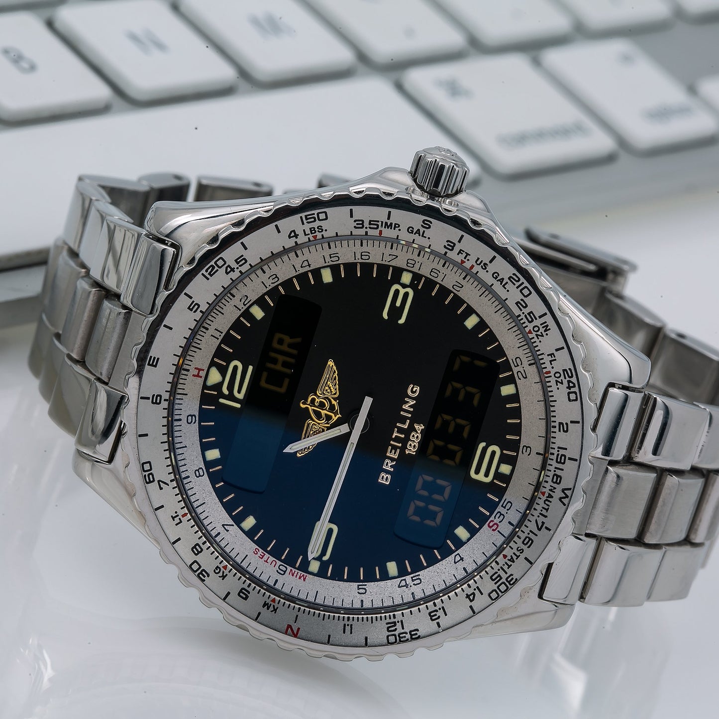 Breitling Chronospace A56012 42mm Black Dial With Stainless Steel Bracelet