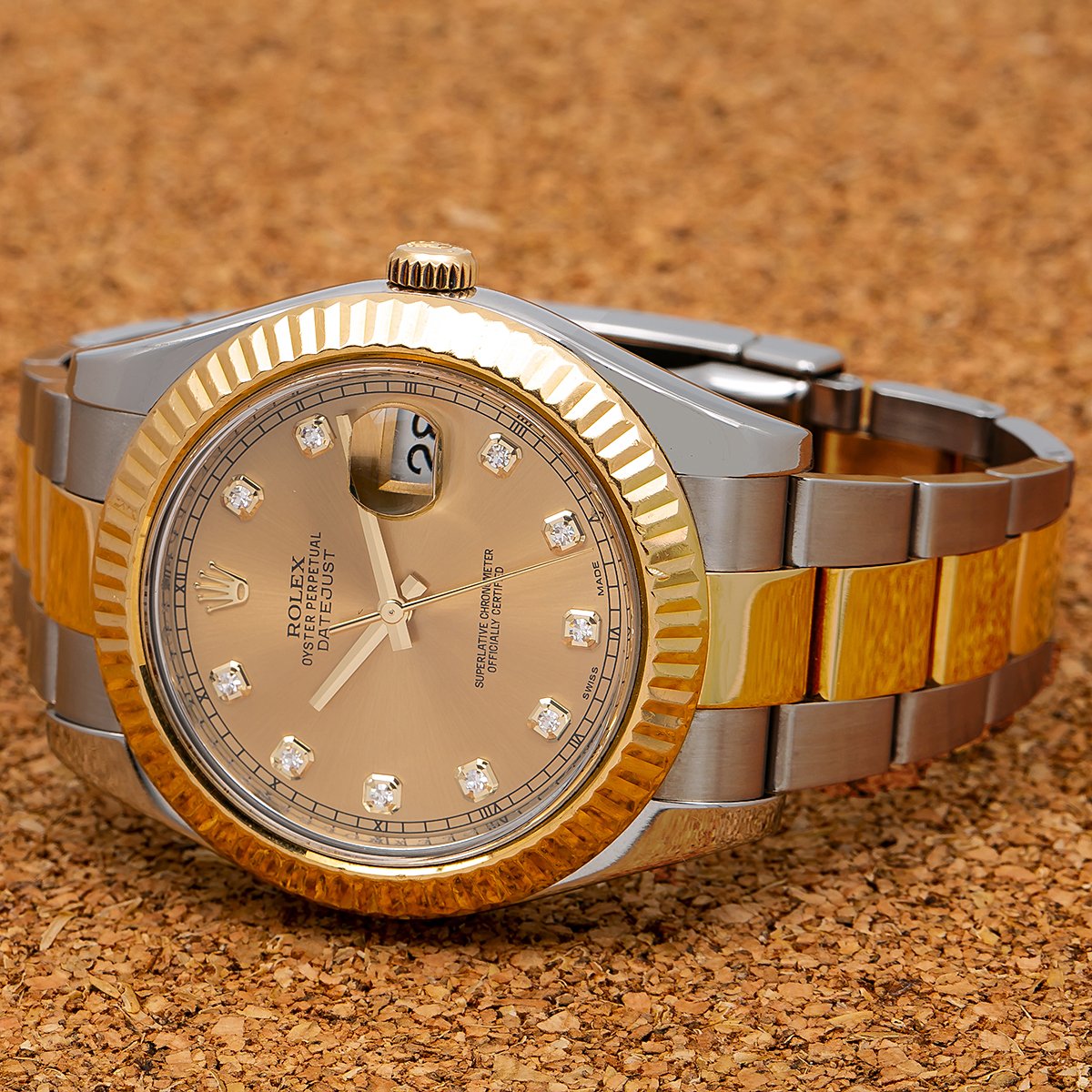 Rolex Datejust II 116333 41MM Champagne Dial With Two Tone Bracelet