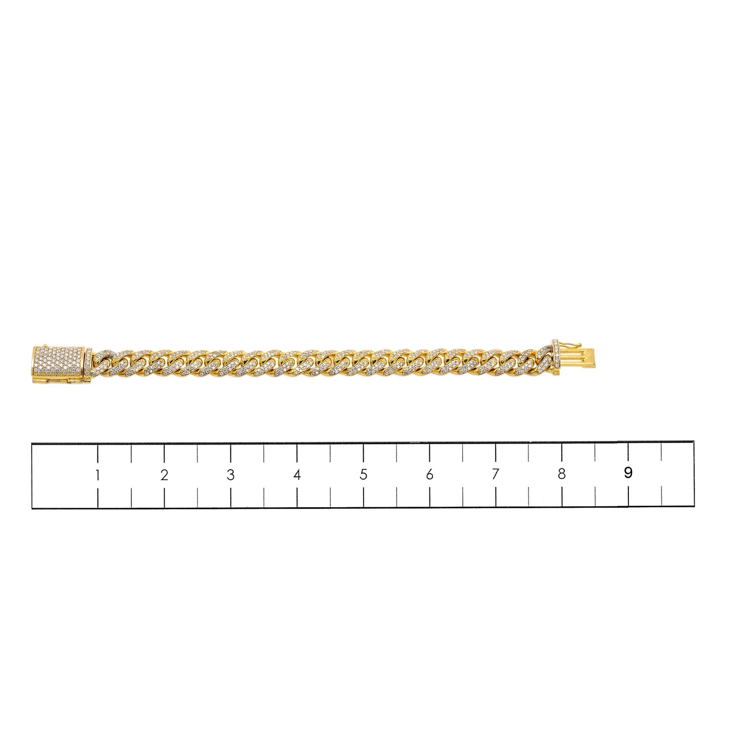 10K YELLOW GOLD WOMEN'S BRACELET WITH 7.50 CT DIAMONDS