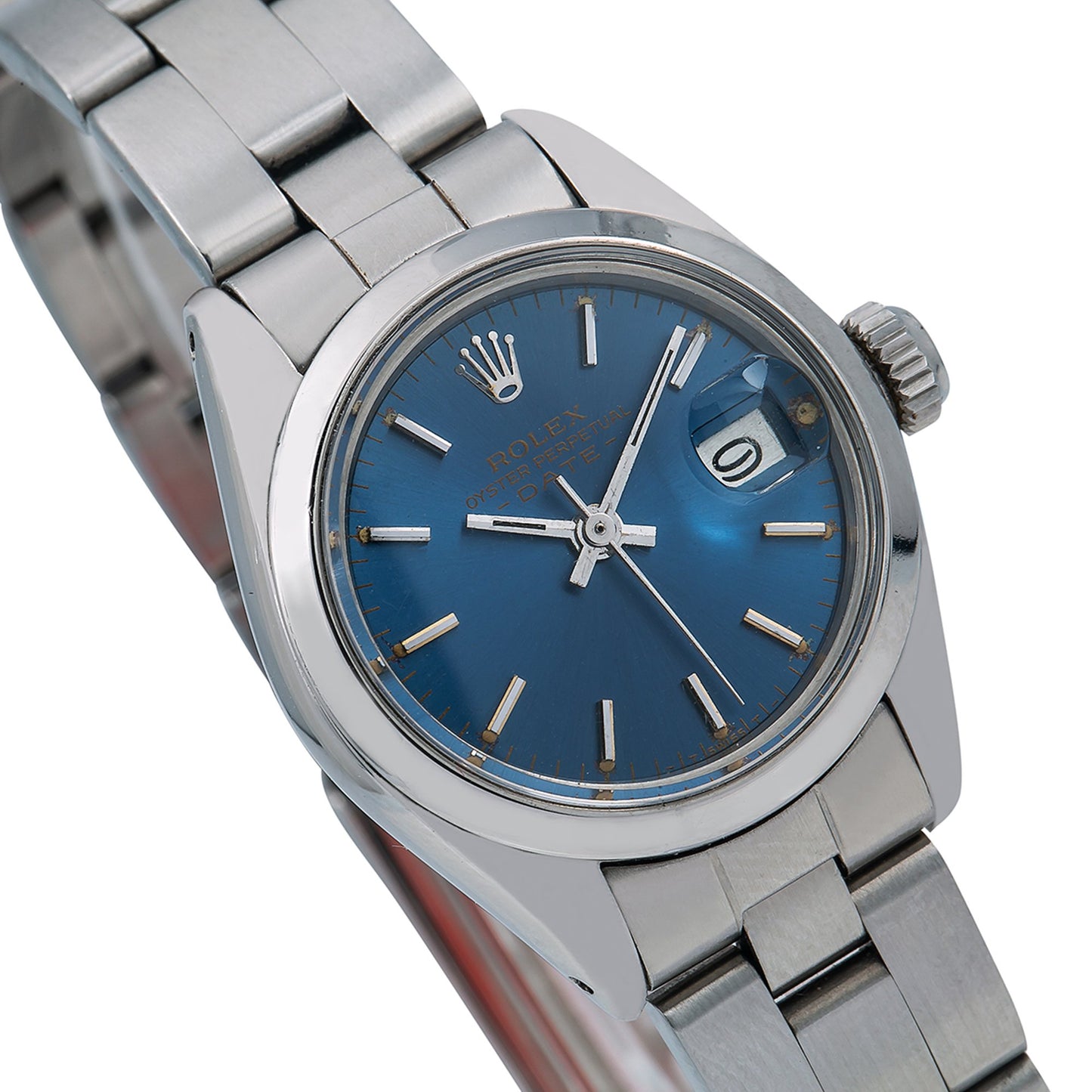 Rolex Oyster Perpetual Date 6916 26MM Blue Dial With Stainless Steel Oyster Bracelet