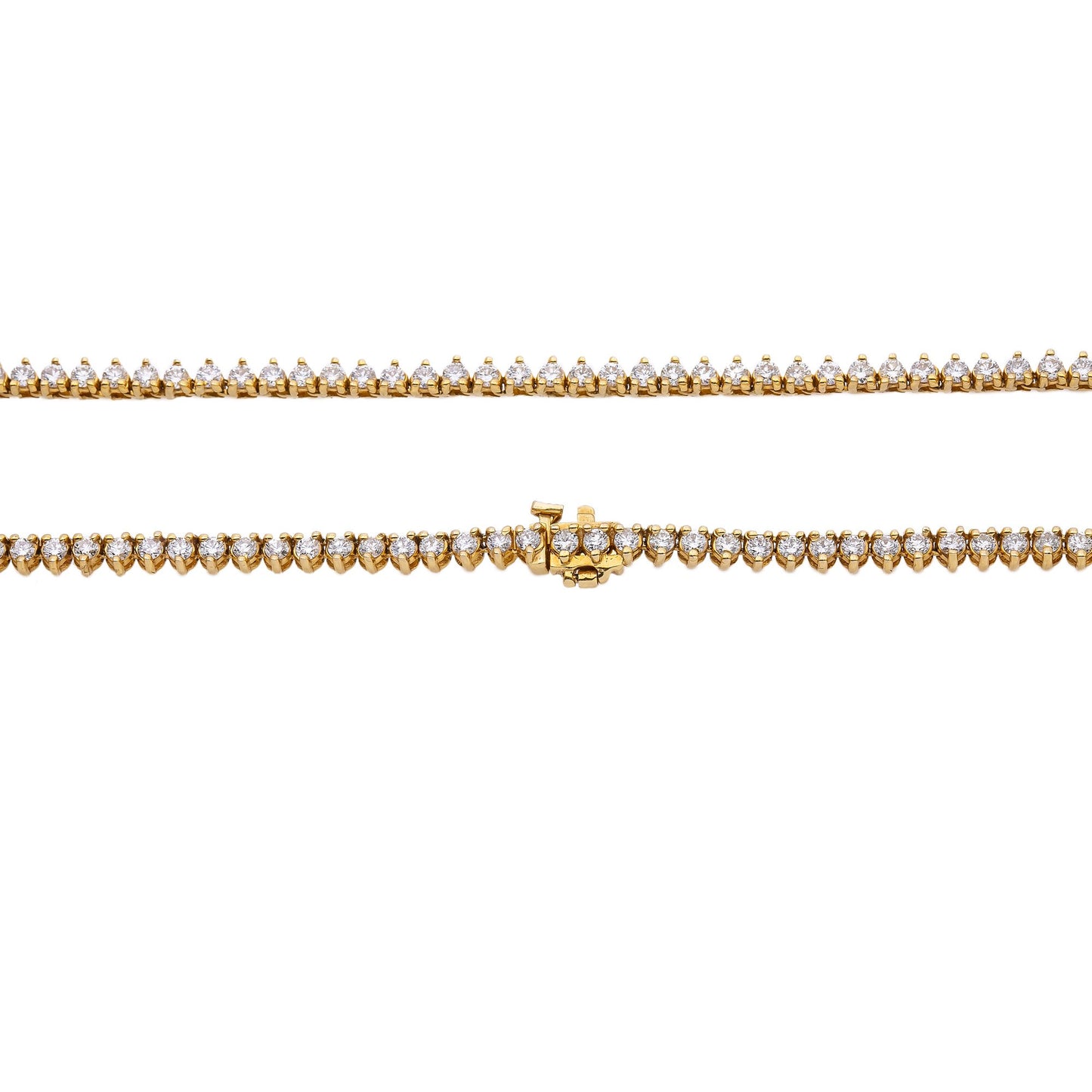 14K Yellow Gold Men's Tennis Chain With 11.50 CT Diamonds