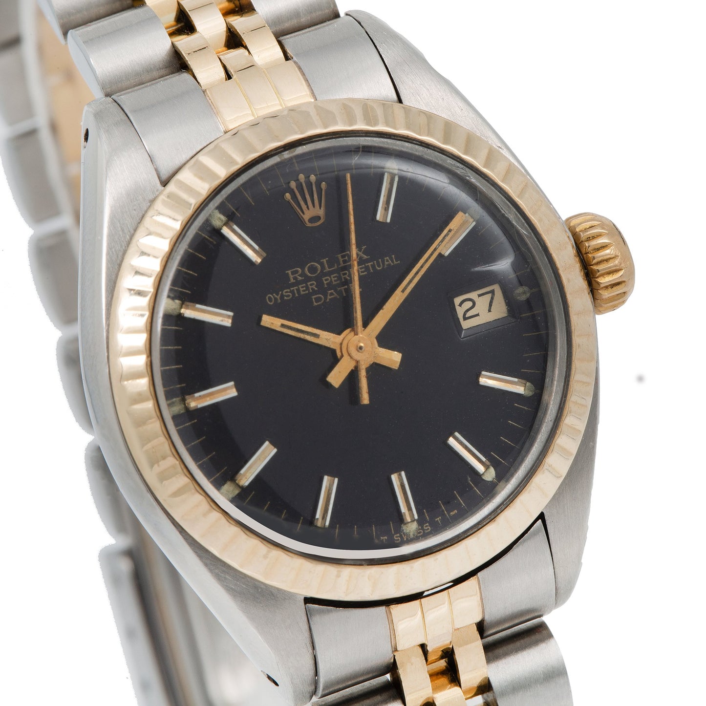 Rolex Lady-Datejust 6917 26MM Black Dial With Two Tone Jubilee Bracelet