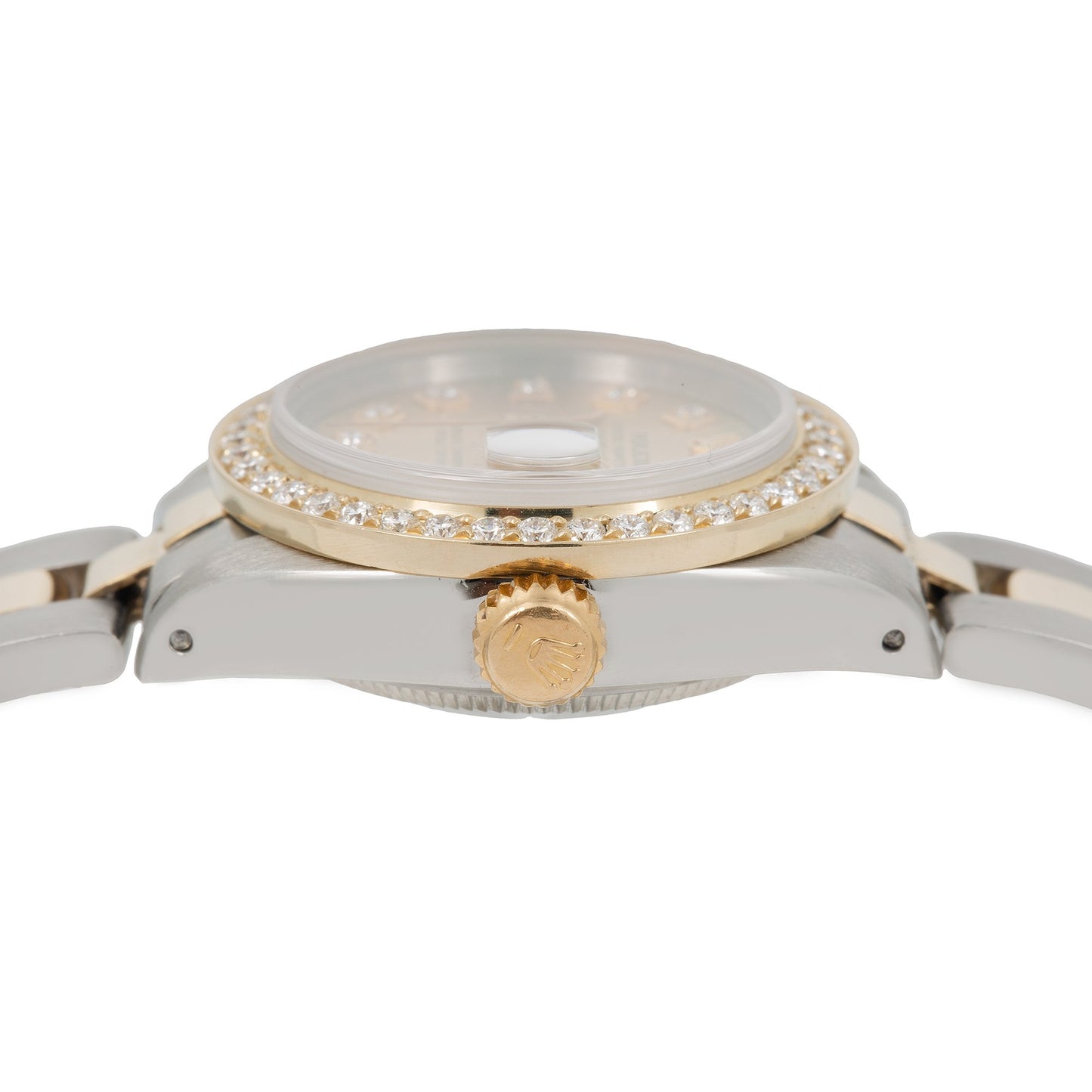 Rolex Lady-Datejust Diamond Watch, 6917 26mm, Champagne Diamond Dial With 0.90 CT Diamonds