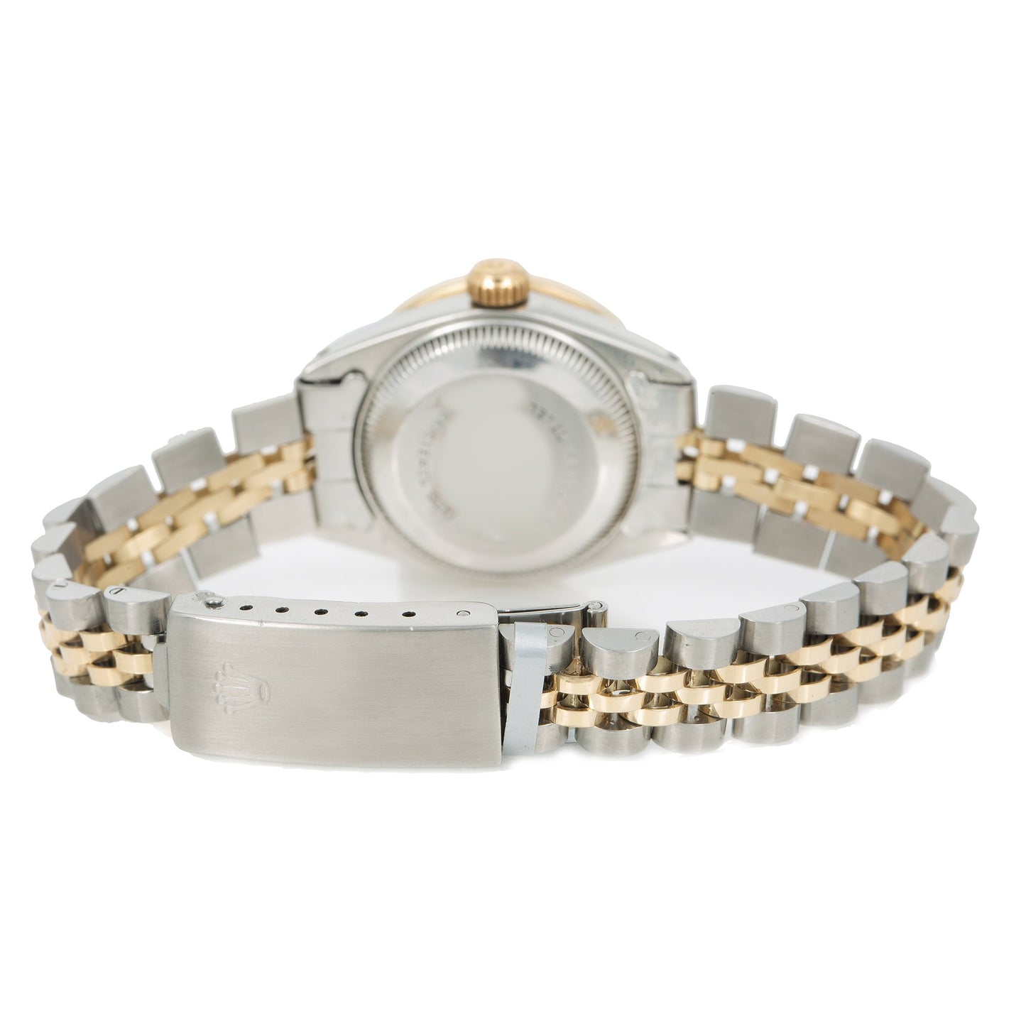 Rolex Oyster Perpetual Ladies Diamond Watch, Date 6919 26mm, Black Diamond Dial With 0.90 CT Diamonds