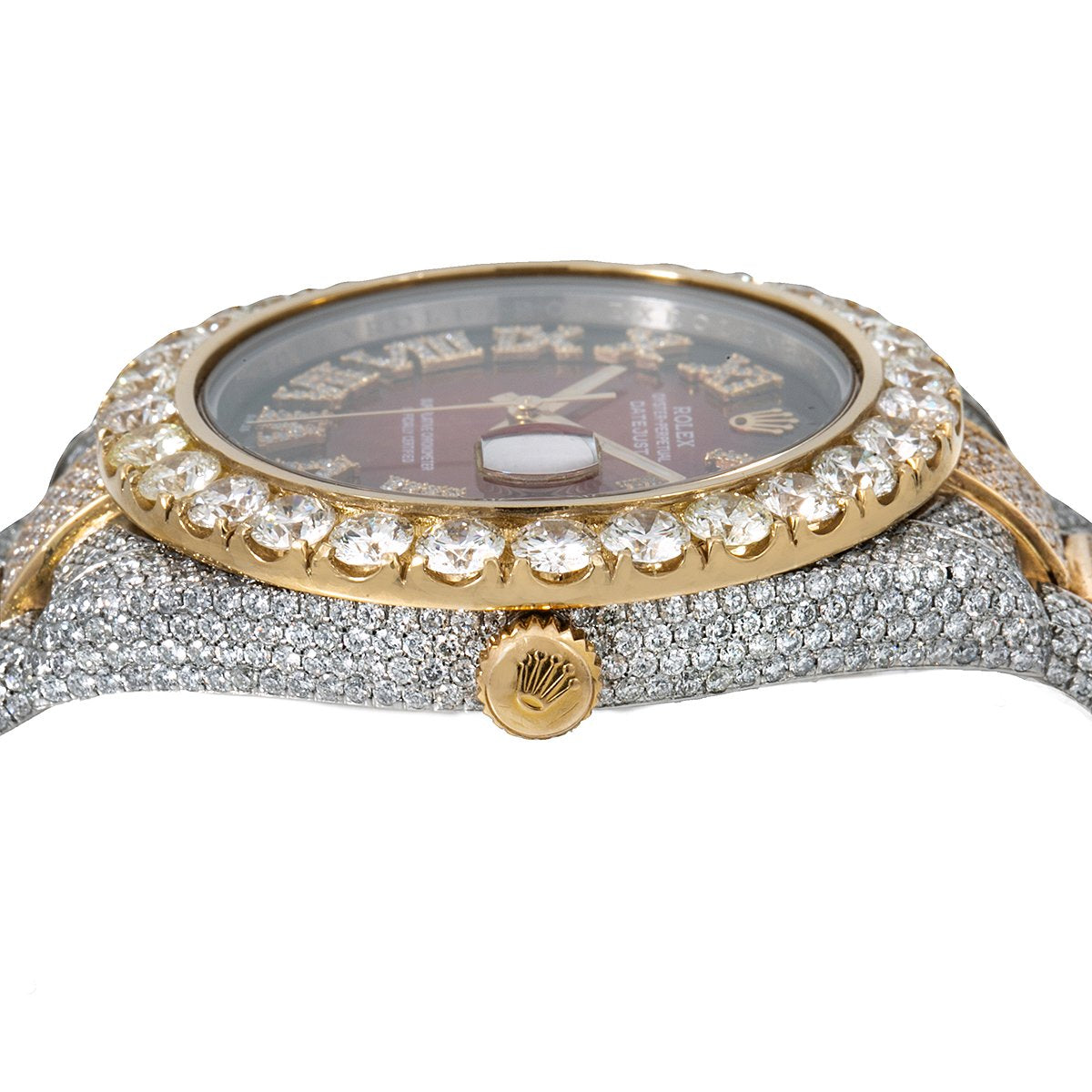 Rolex Datejust II Diamond Watch, 116333 41mm, Red Diamond Dial With 25.75 CT Diamonds