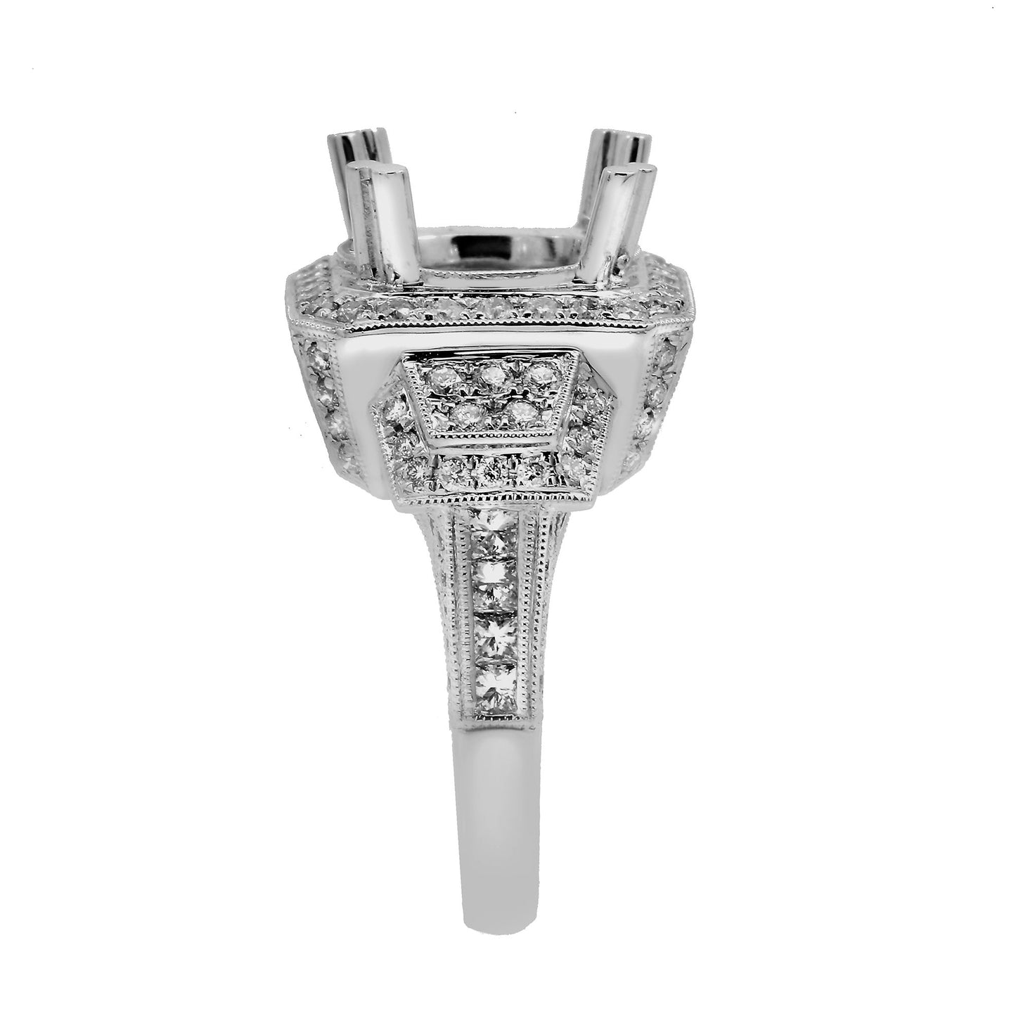 18K White Gold BJ6336R3 Women's Ring With 1.36 CT Diamonds