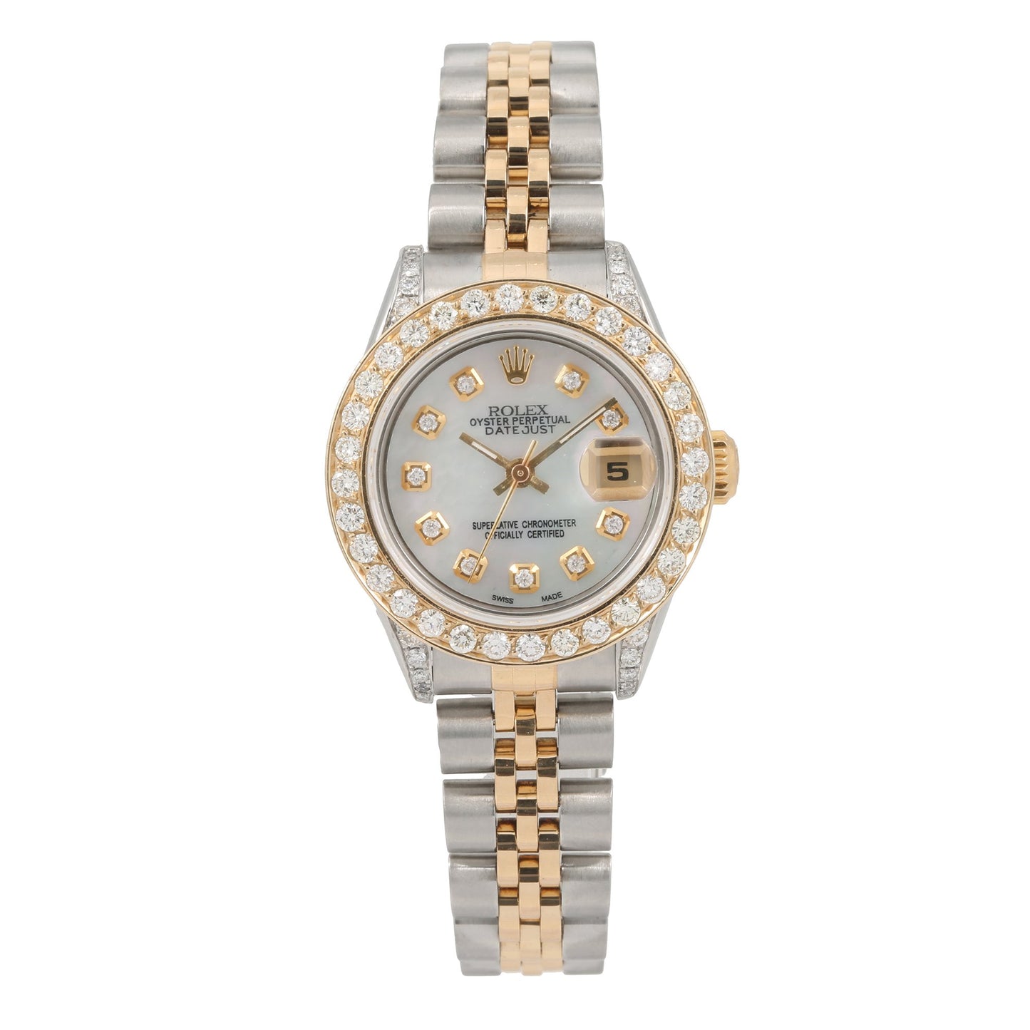 Rolex Datejust Diamond Watch, 26mm, Grey Diamond Dial Jubilee Two Tone Bracelet With 2.5 Carat Diamonds
