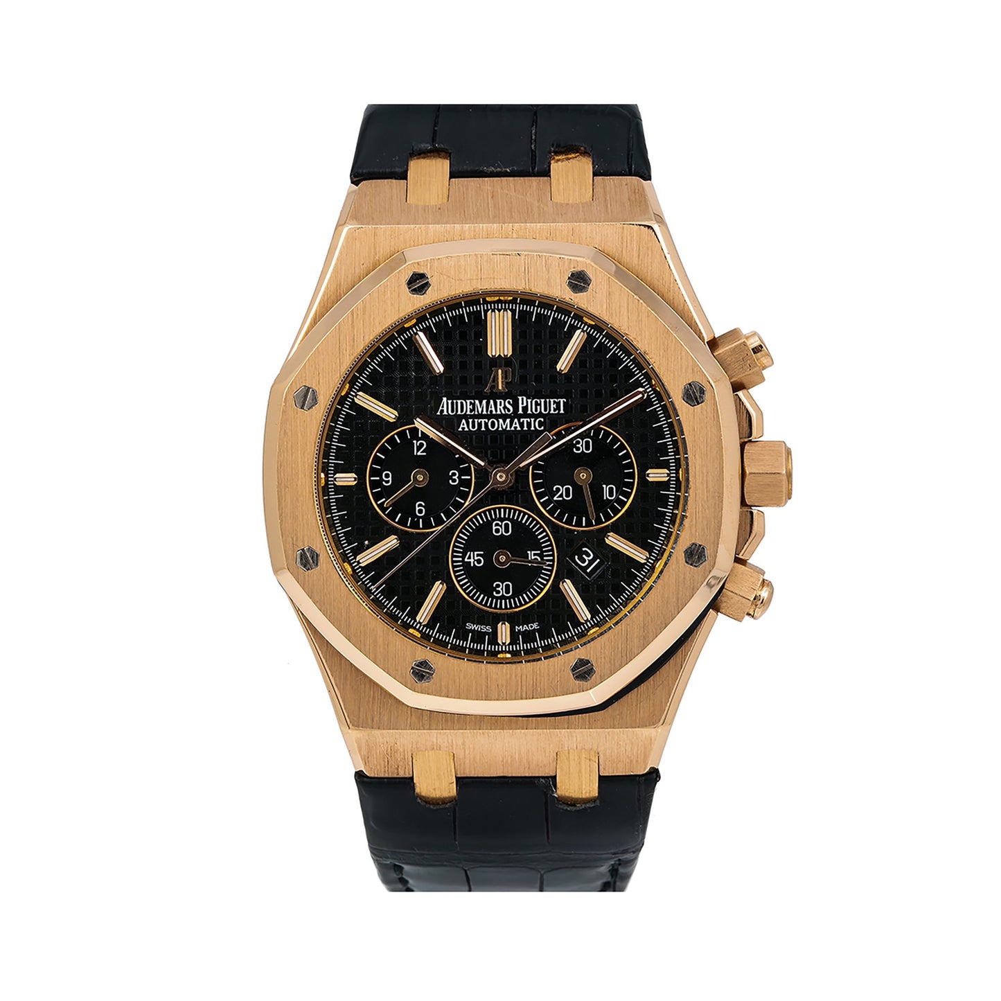 Audemars Piguet Royal Oak Chronograph 26320OR 41MM Black Dial With Leather Bracelet