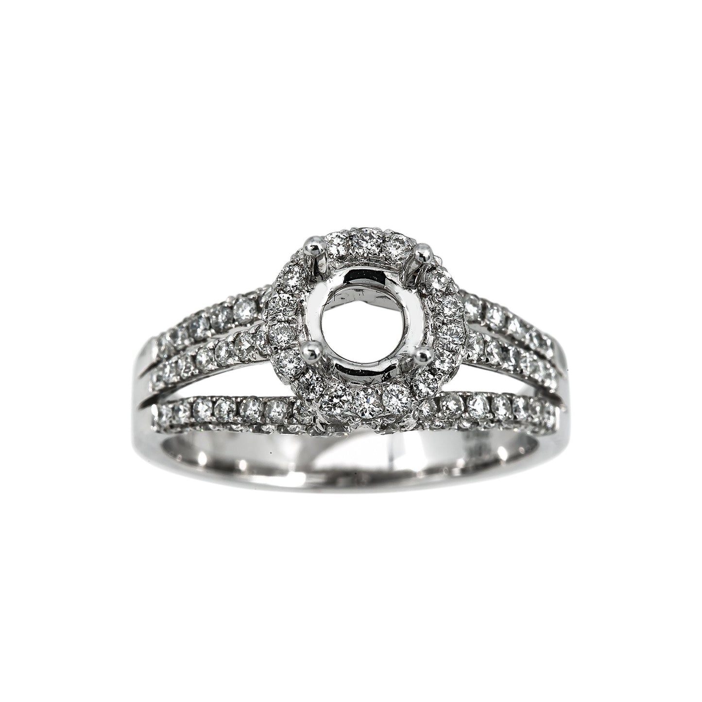 18K White Gold Women's Ring With 1.19 CT Diamonds